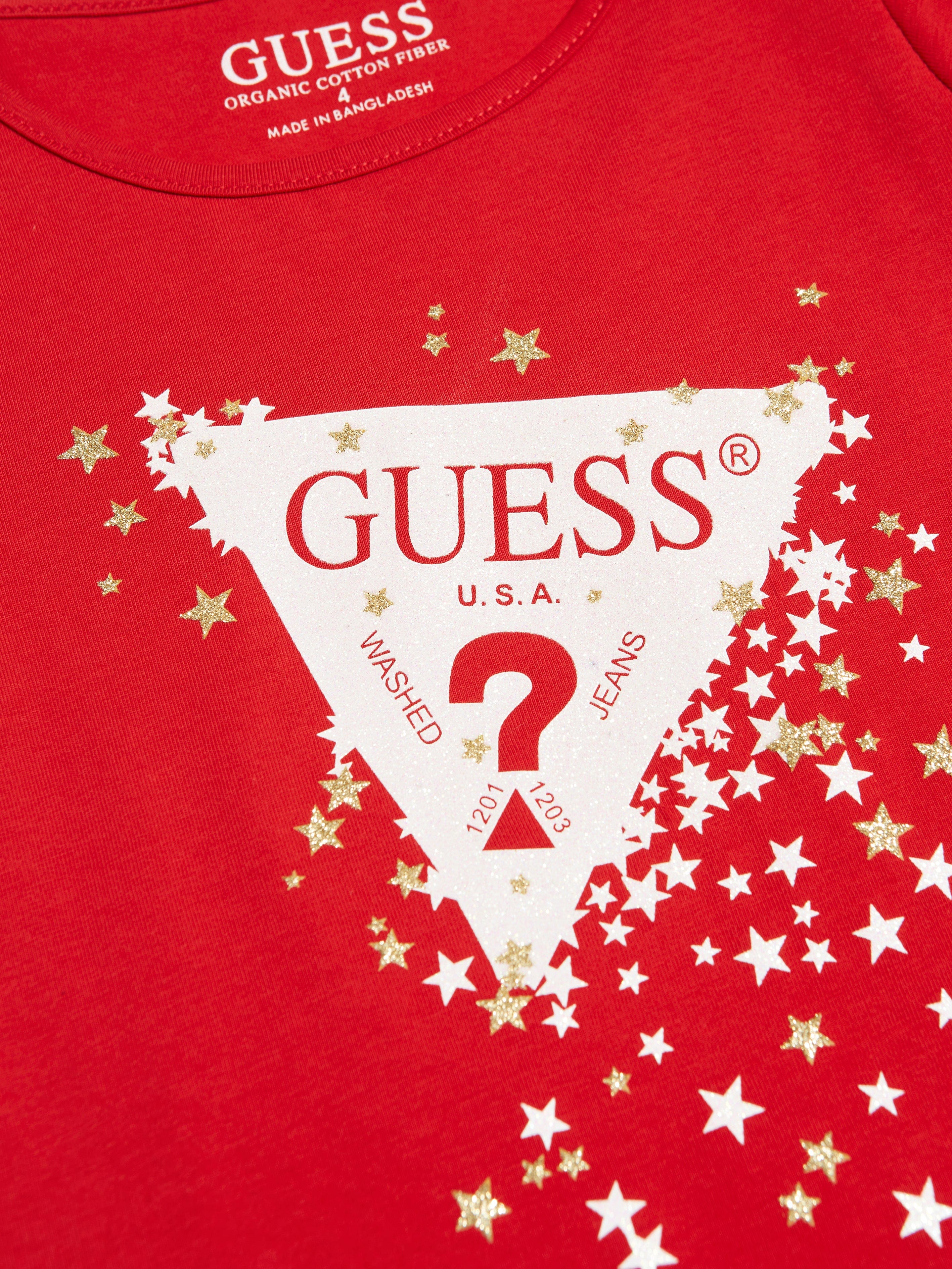 Guess Girls Logo T-Shirt in Red