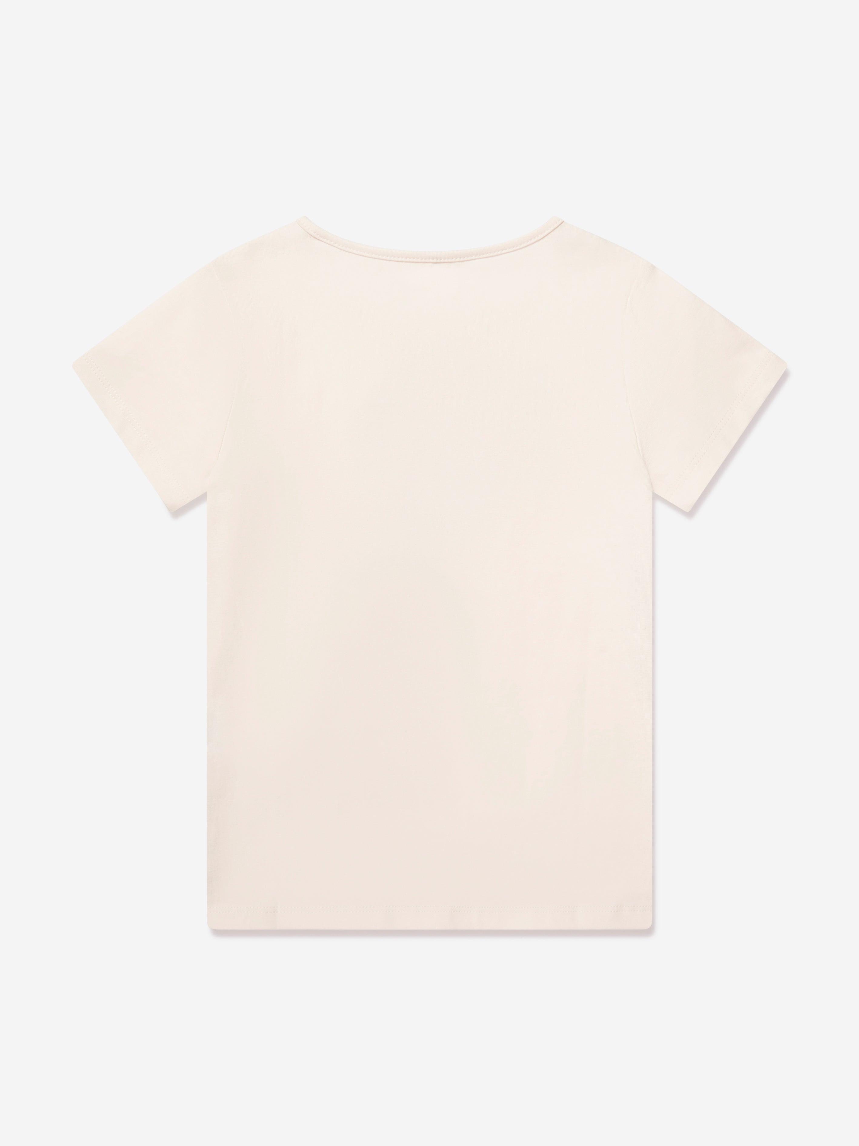 Guess Girls Logo T-Shirt in Ivory