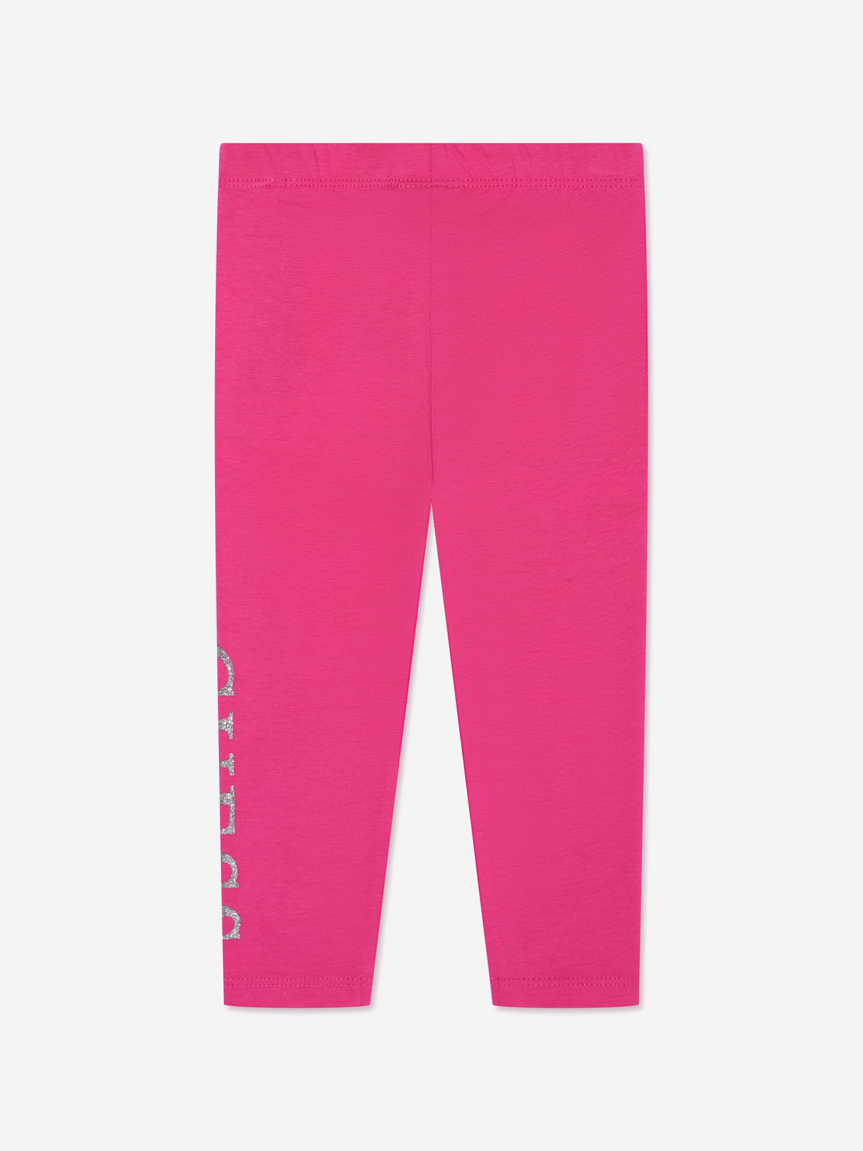 Guess Girls Logo Leggings in Pink