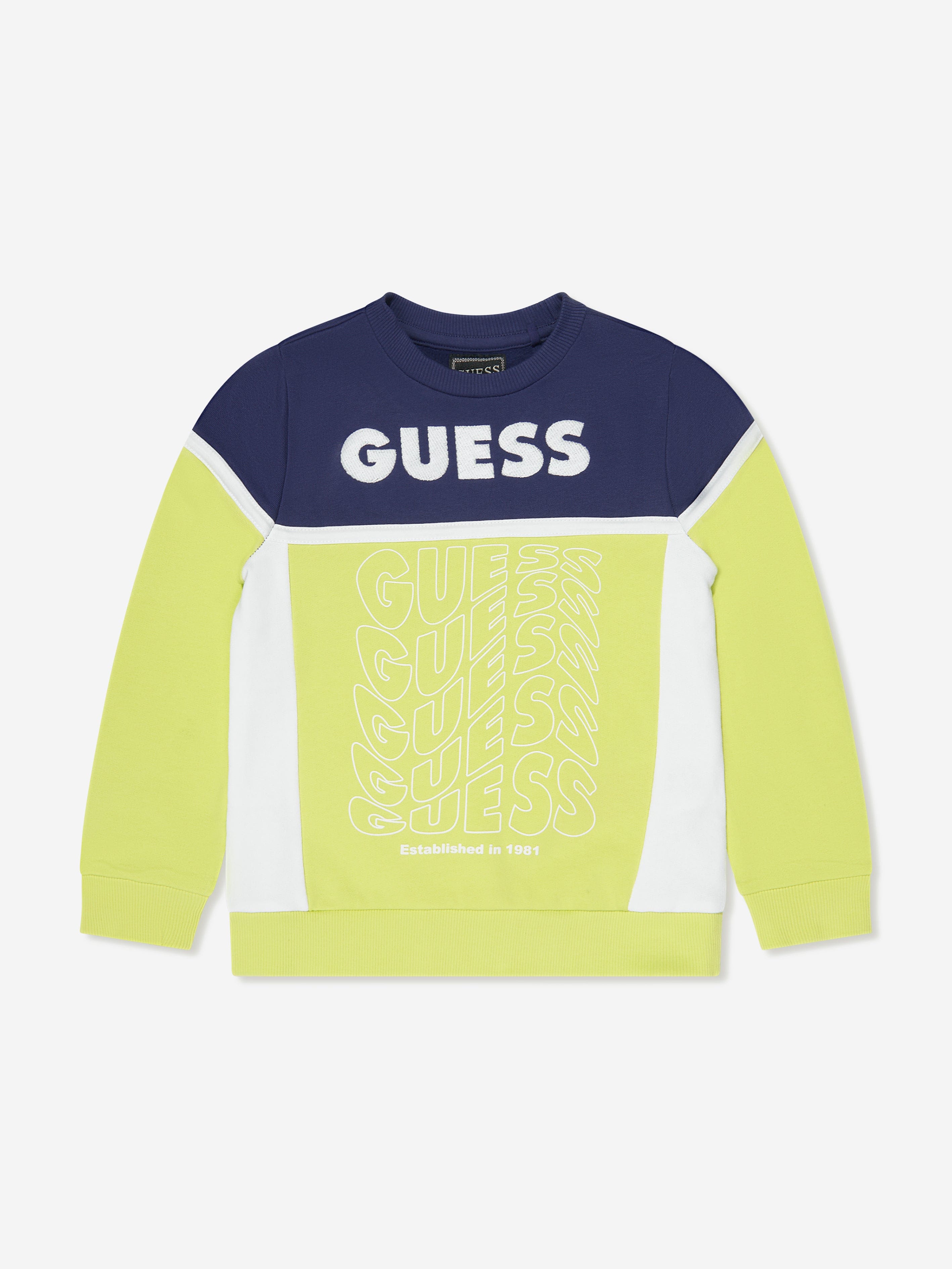 Guess Boys Logo Sweatshirt in Blue