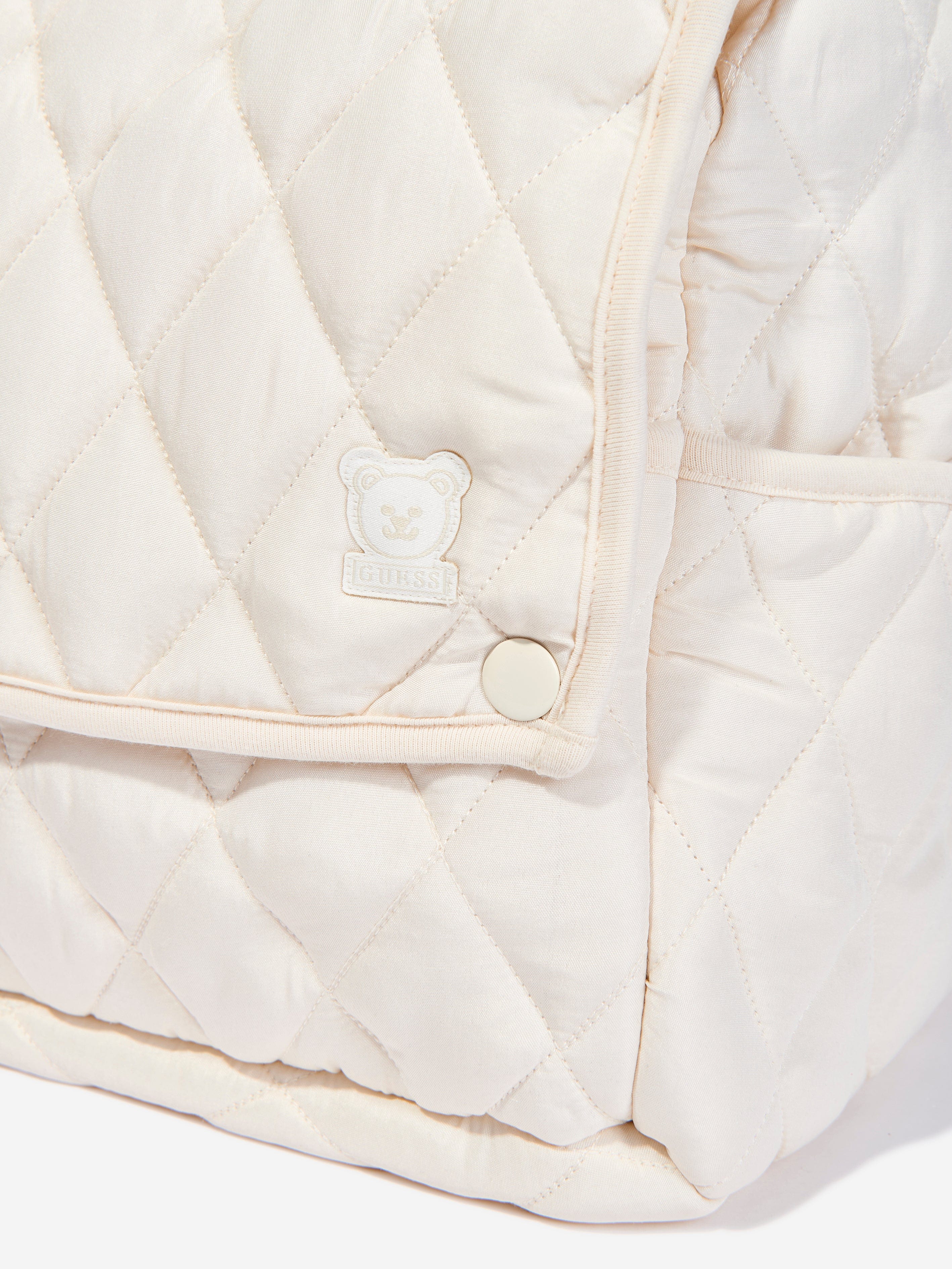 Guess Baby Quilted Changing Bag in Beige (38cm)