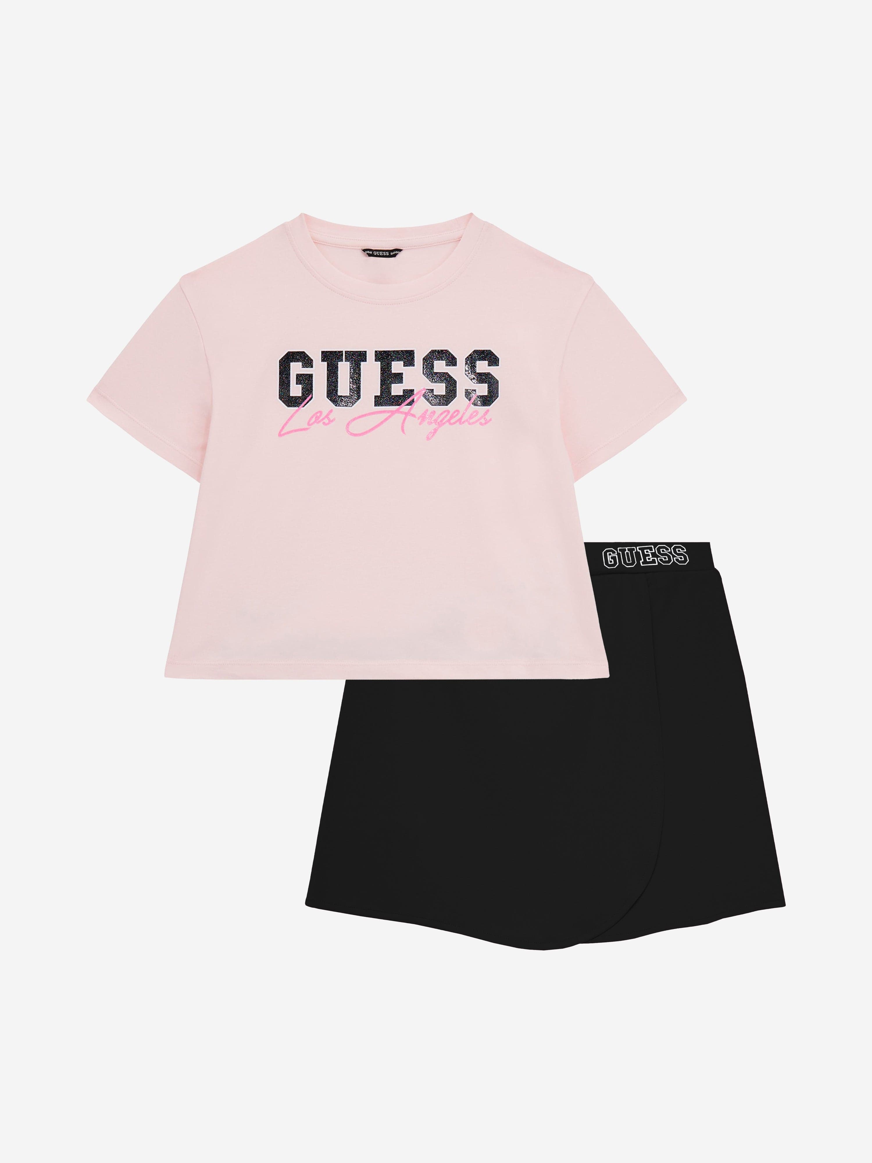 Guess Girls T-Shirt And Skort Set in Pink