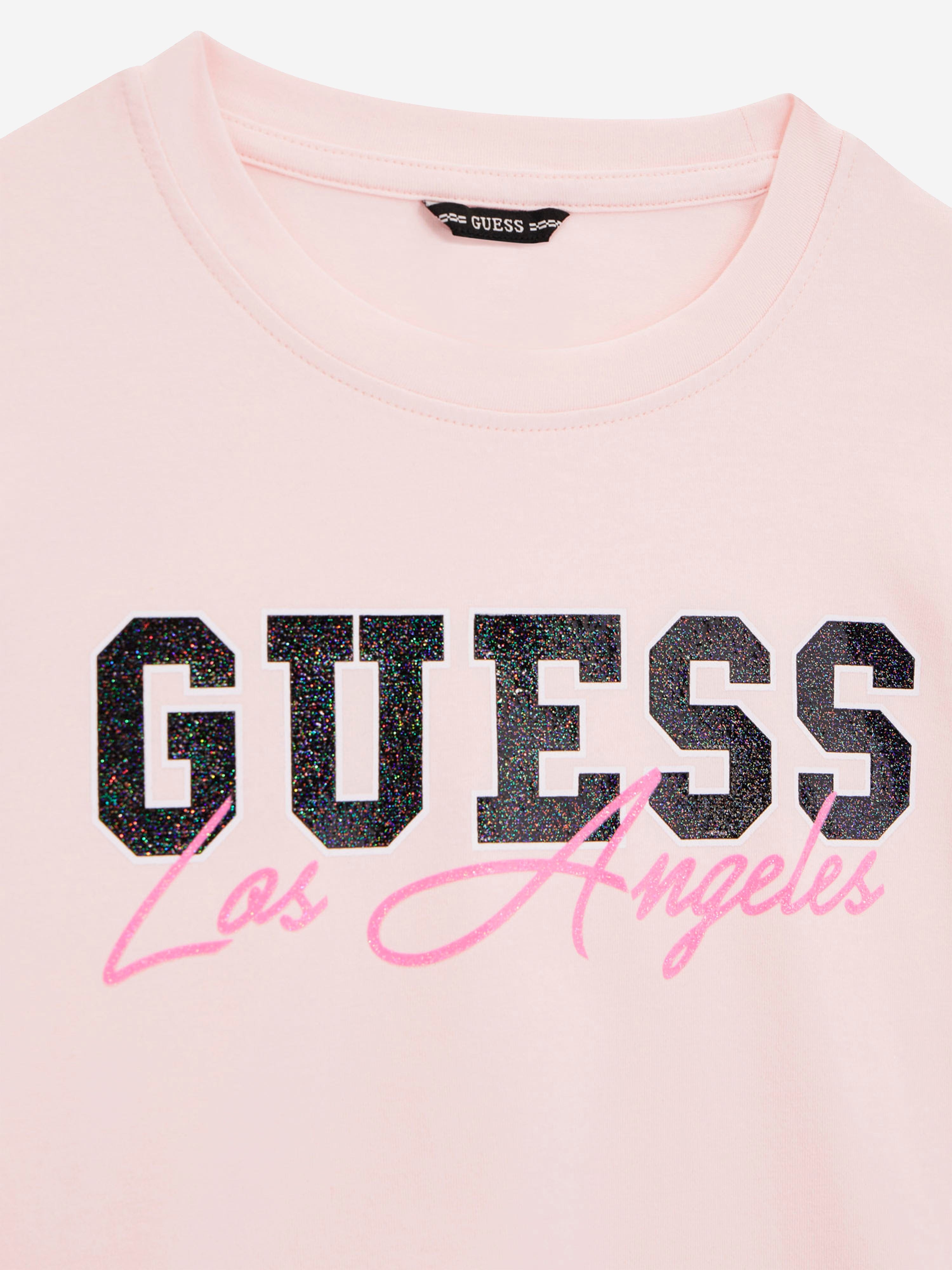 Guess Girls T-Shirt And Skort Set in Pink