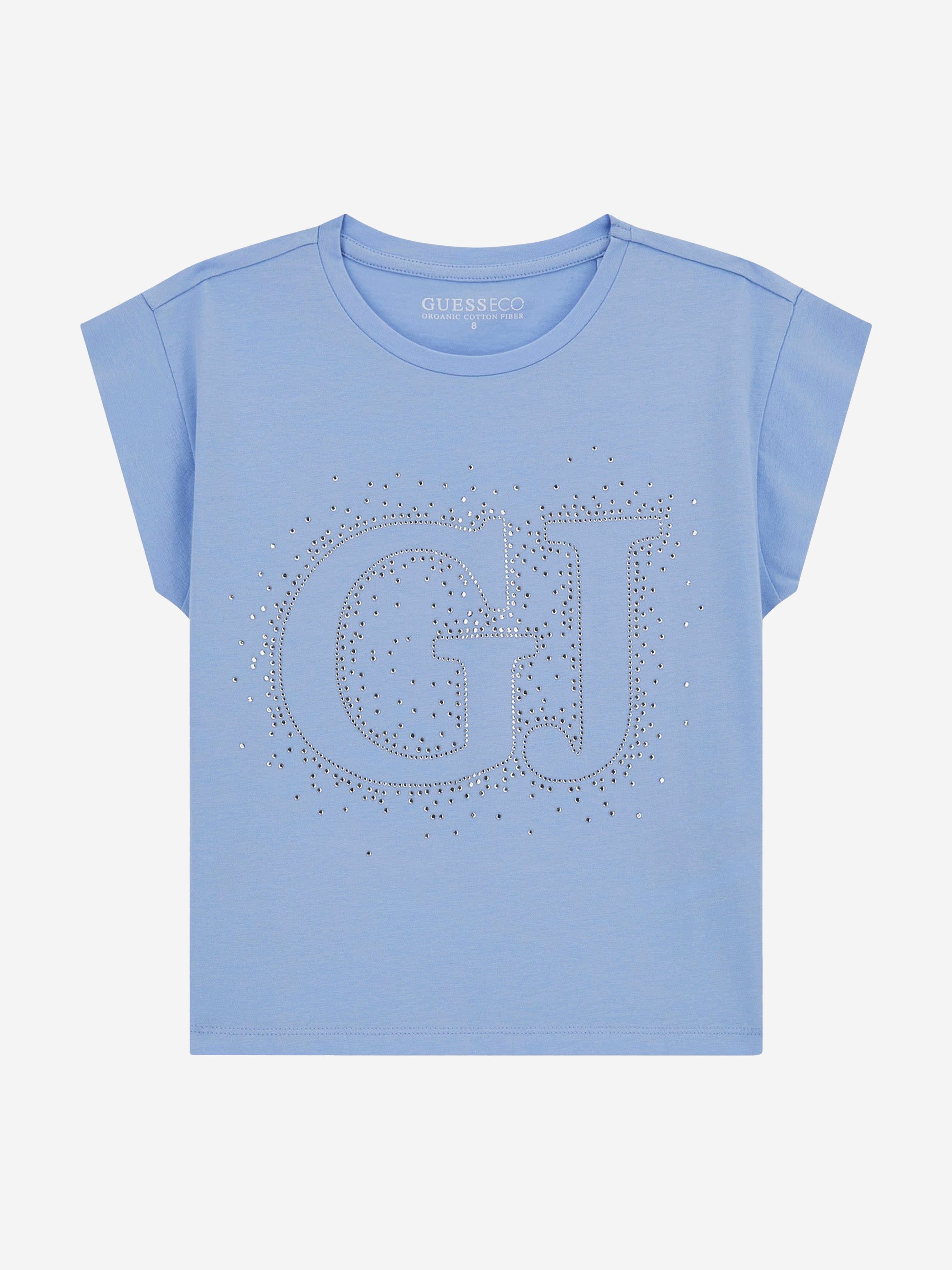 Guess Girls Logo T-Shirt in Blue