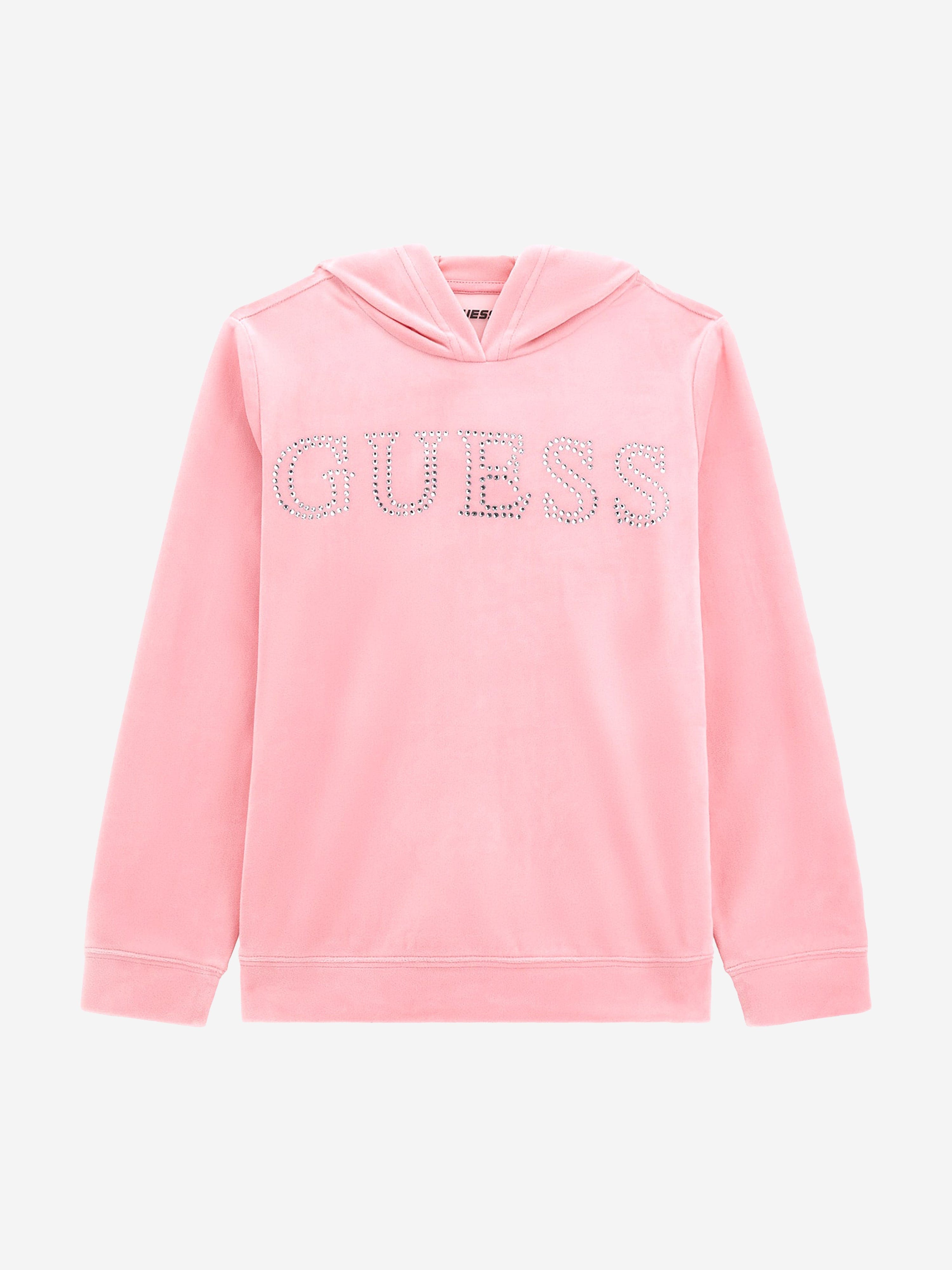 Guess Girls Logo Hoodie in Pink