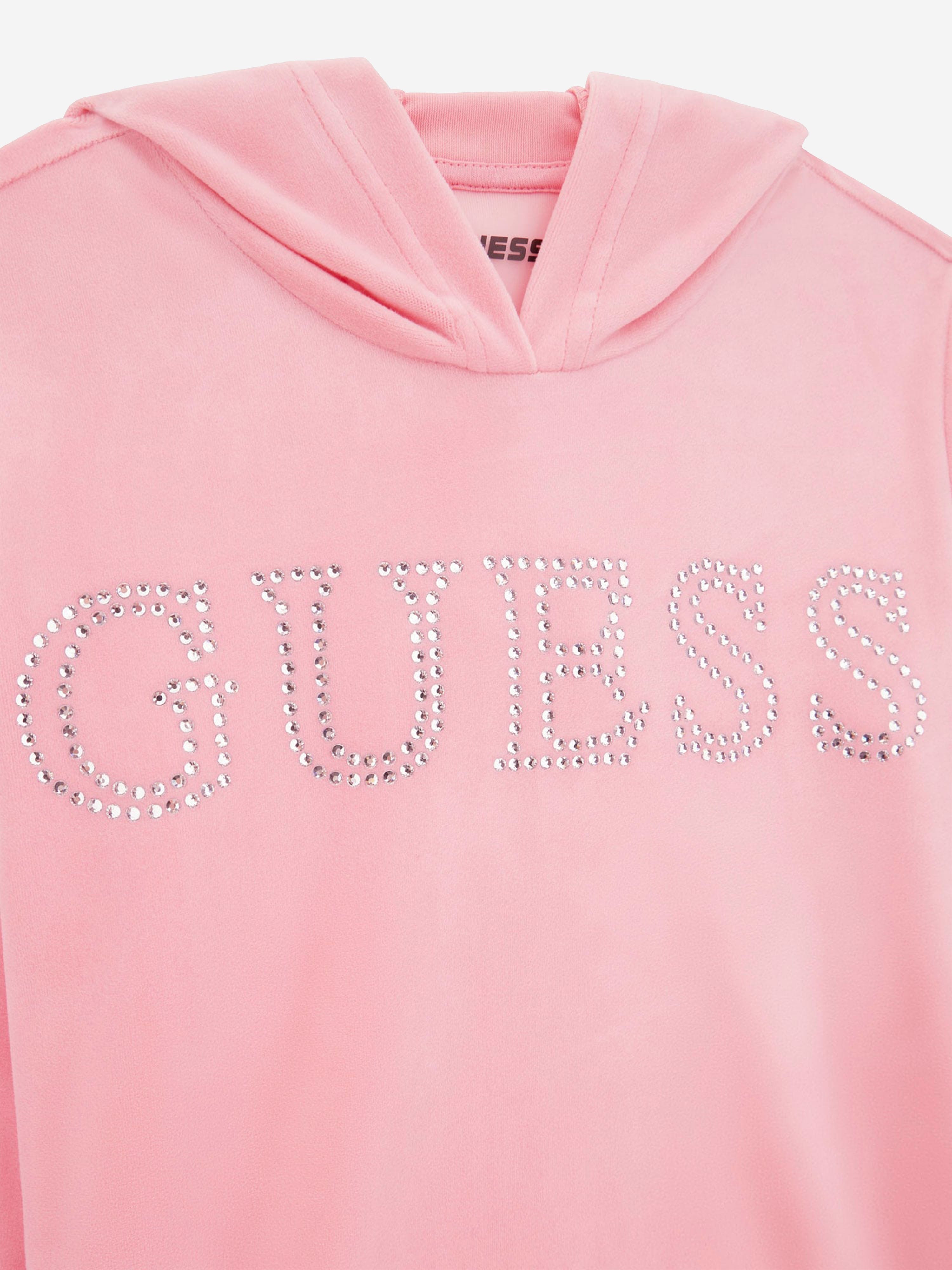 Guess Girls Logo Hoodie in Pink