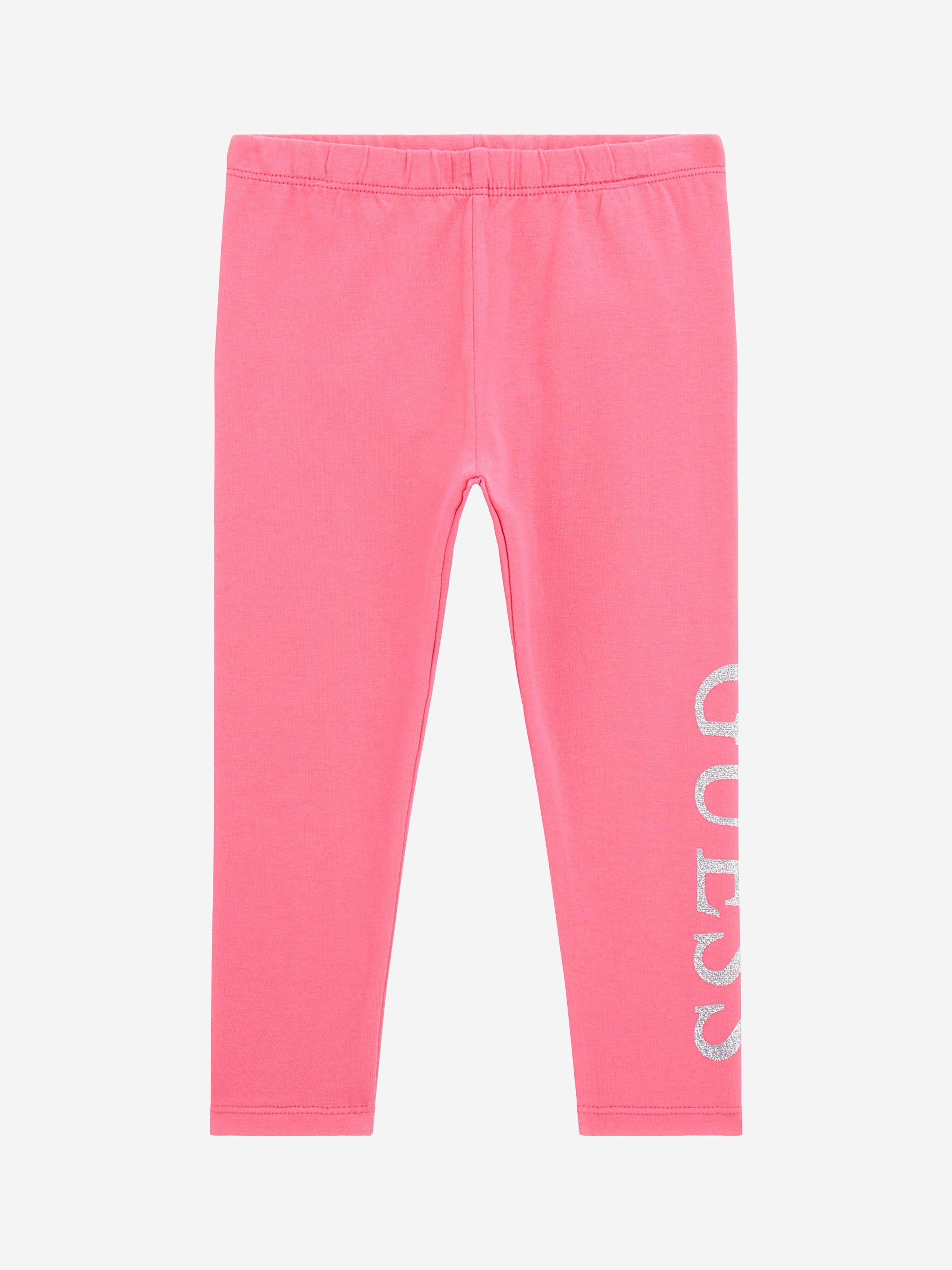 Guess Girls Logo Leggings in Pink