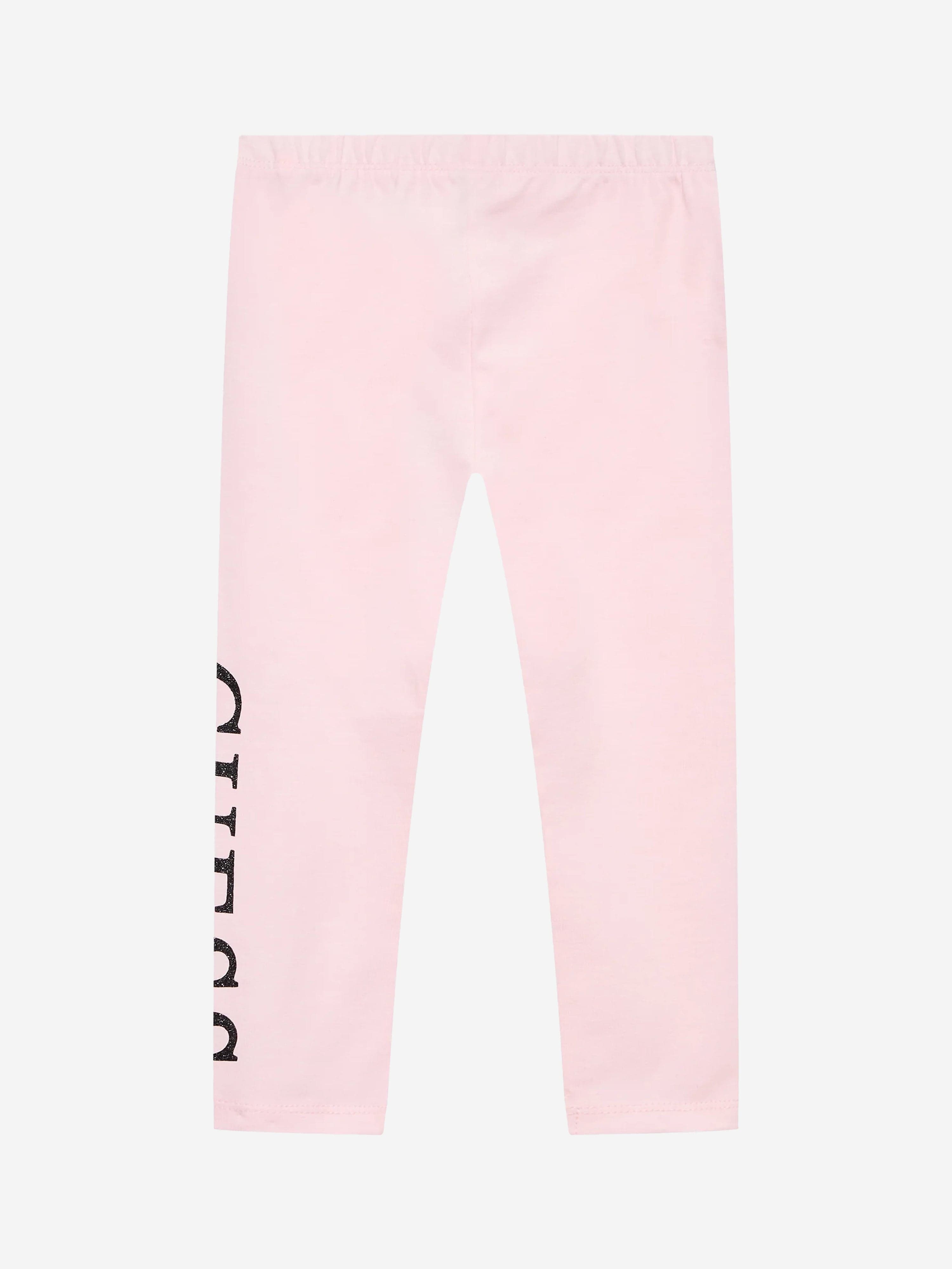 Guess Girls Logo Leggings in Pink