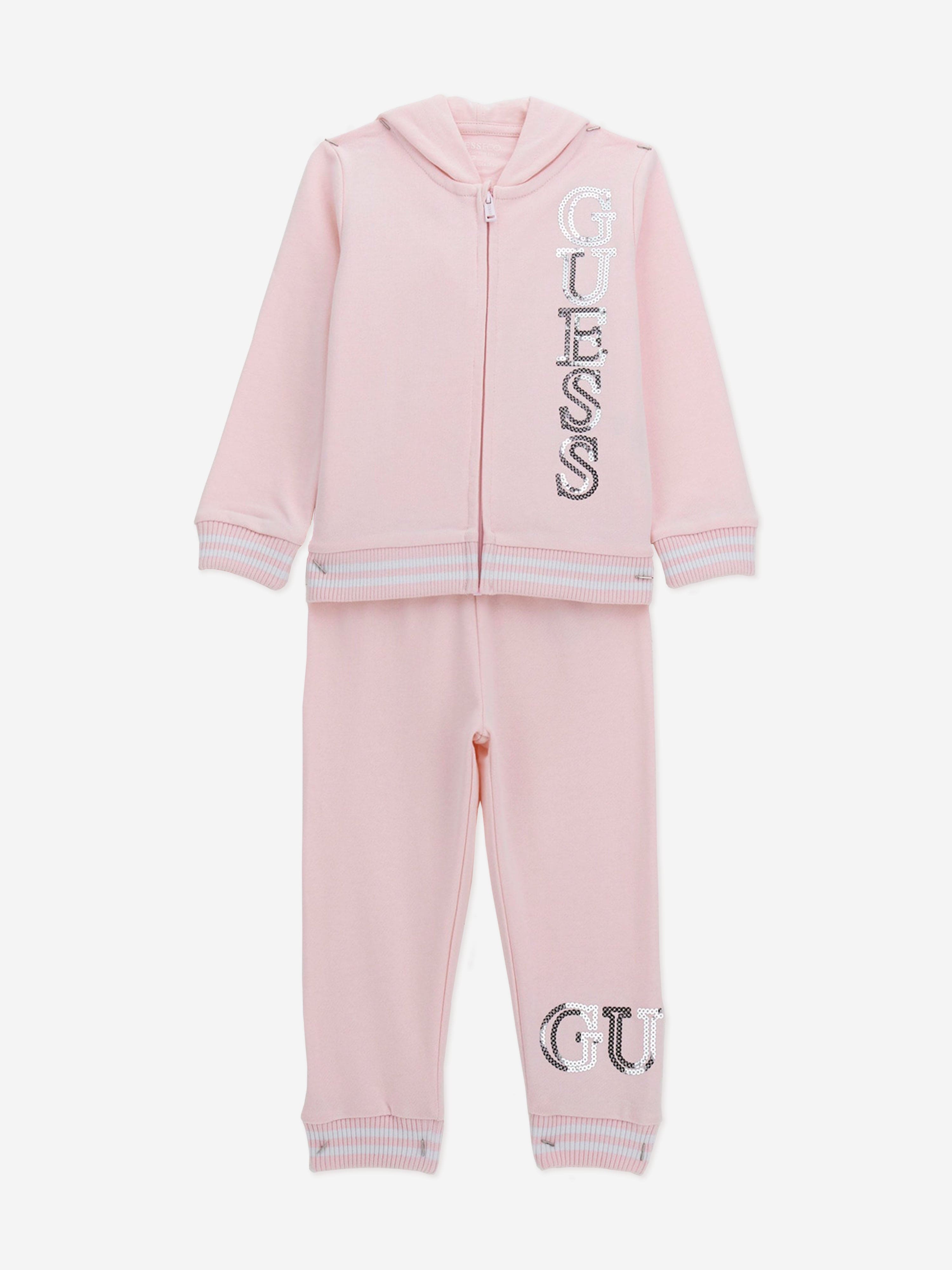 Guess Girls Logo Tracksuit in Pink