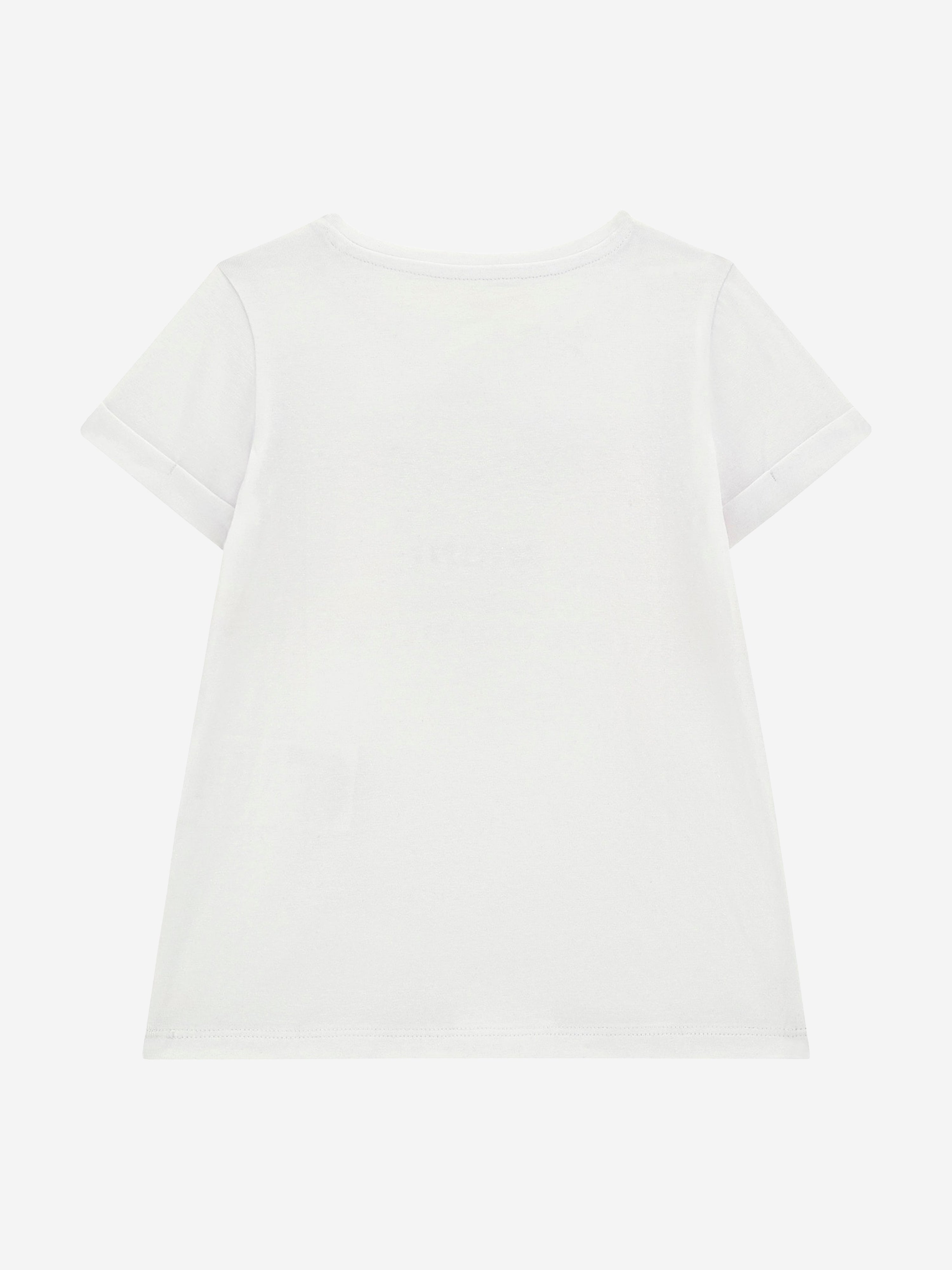 Guess Girls Logo T-Shirt in White