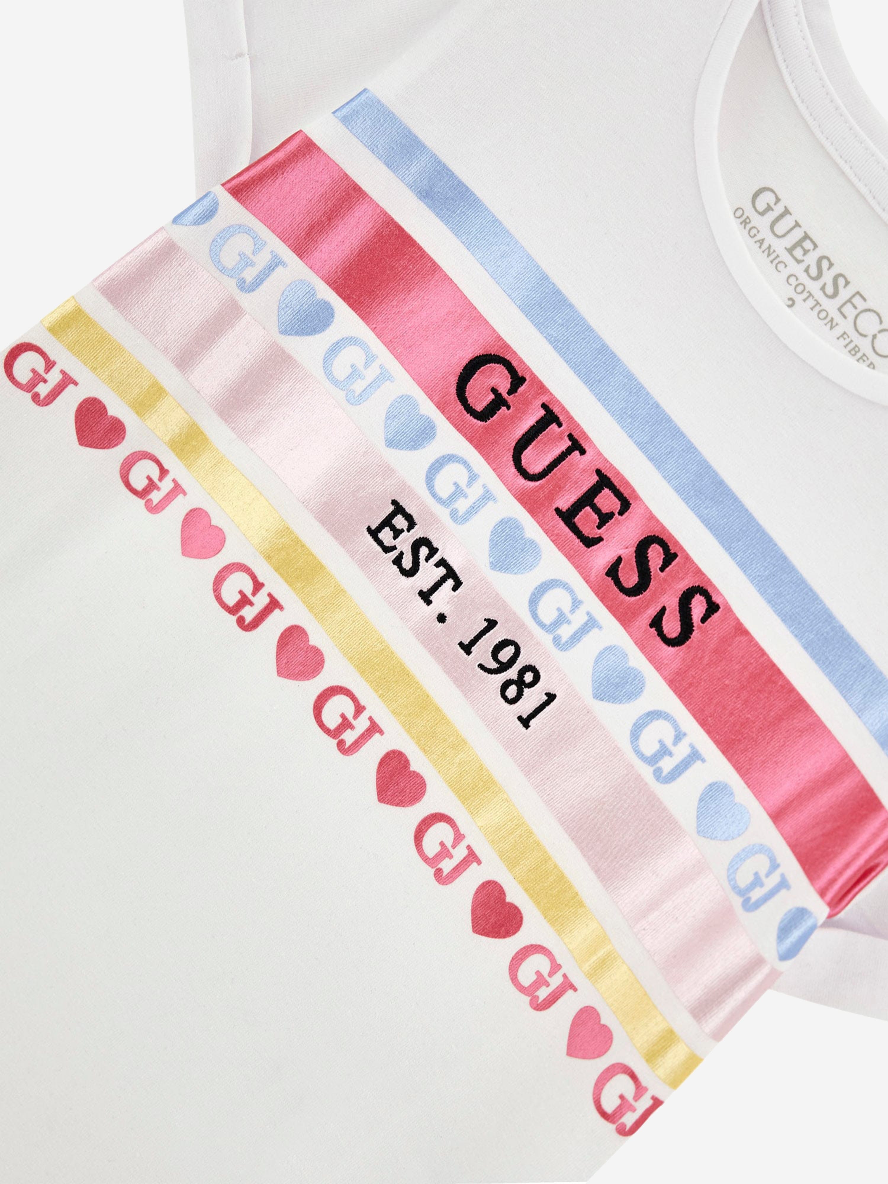 Guess Girls Logo T-Shirt in White