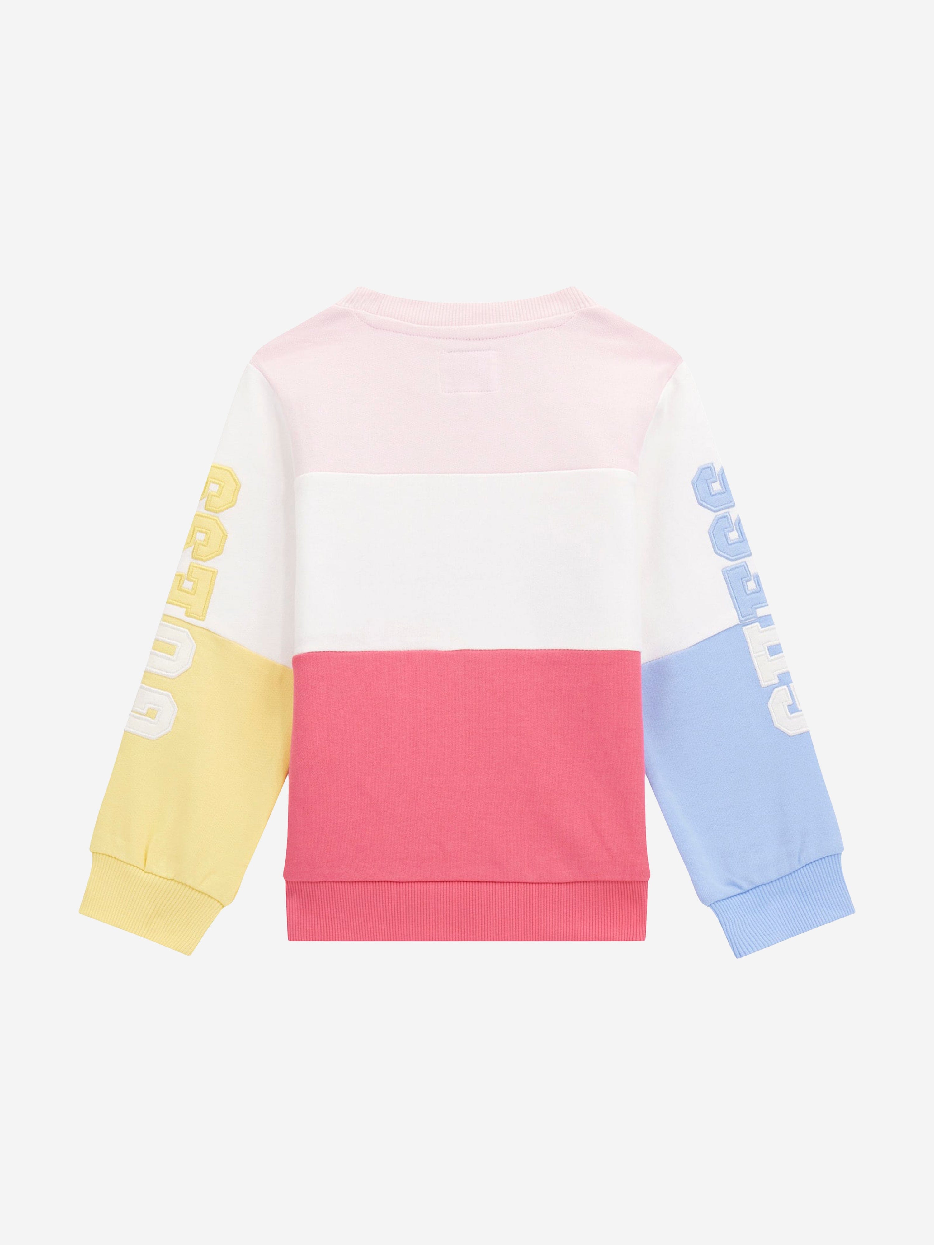 Guess Girls Colourblock Sweatshirt in Multicolour