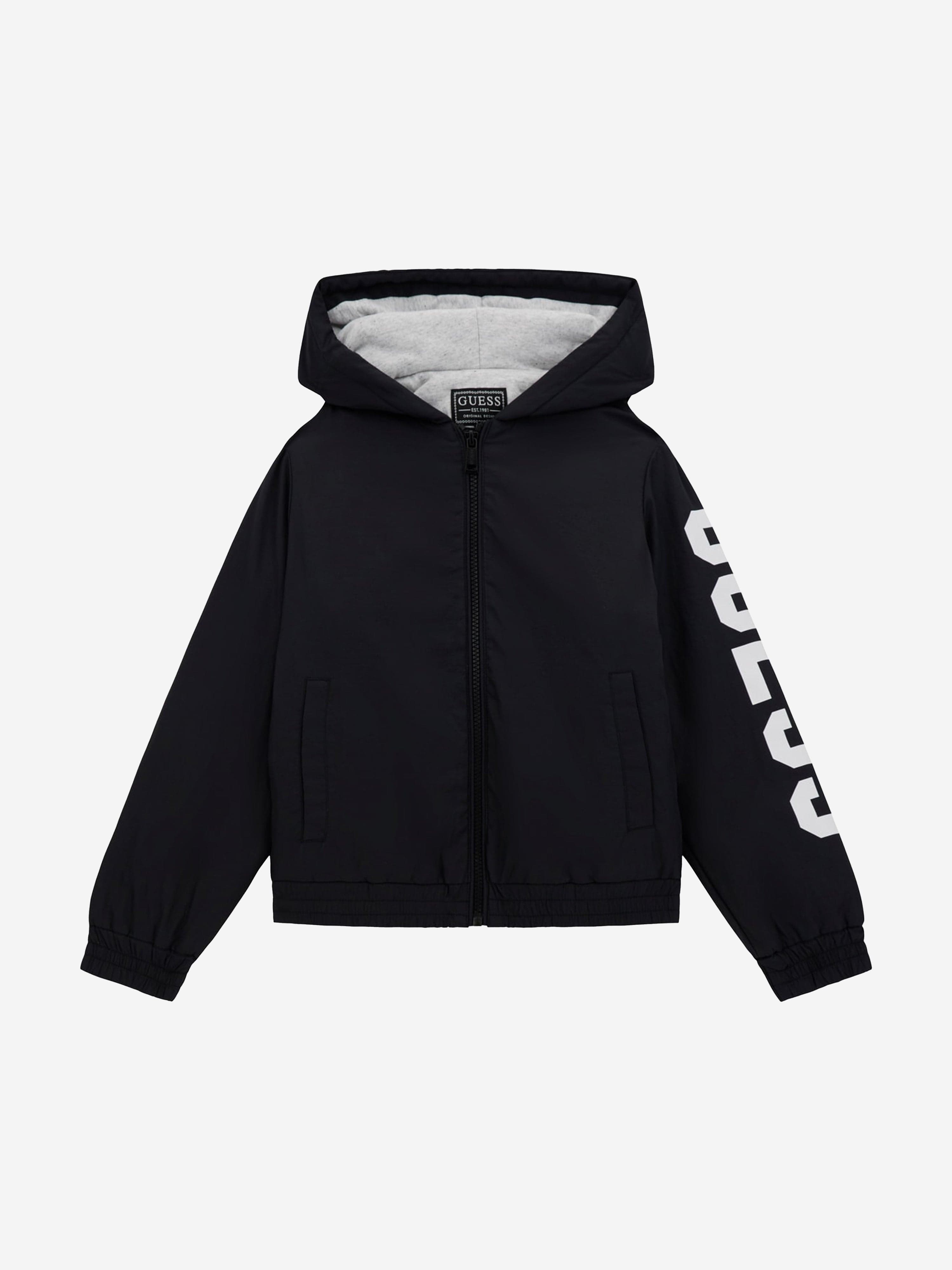 Guess Boys Hooded Padded Jacket in Black