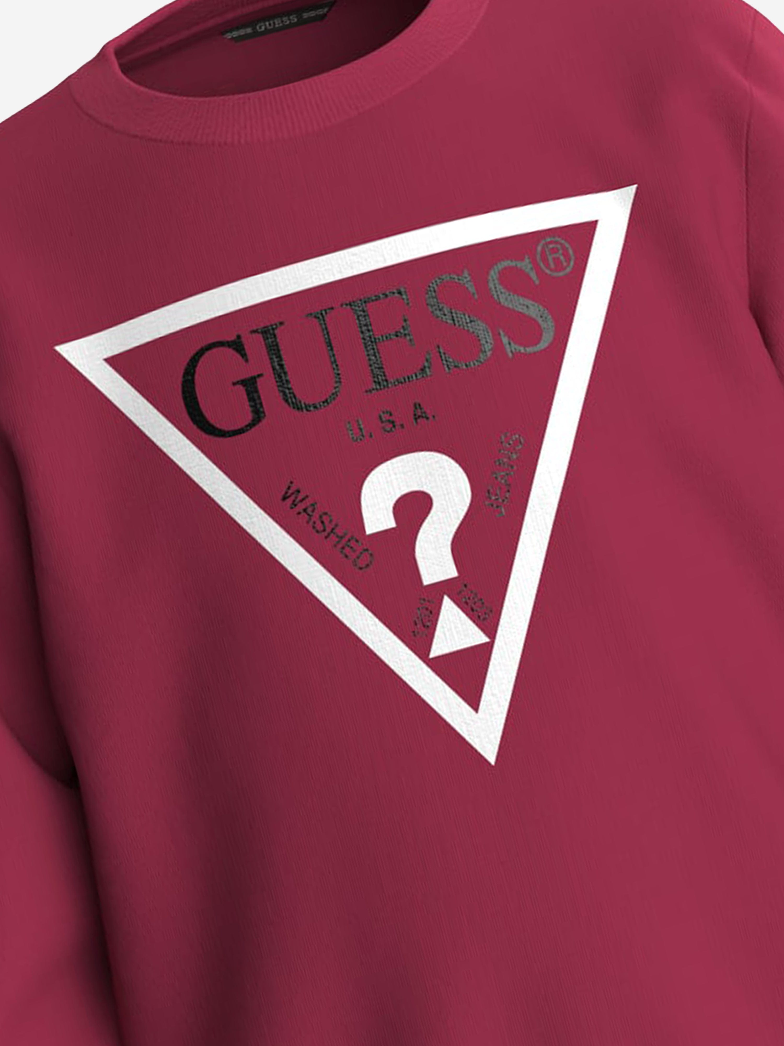 Guess Boys Logo Sweatshirt in Red