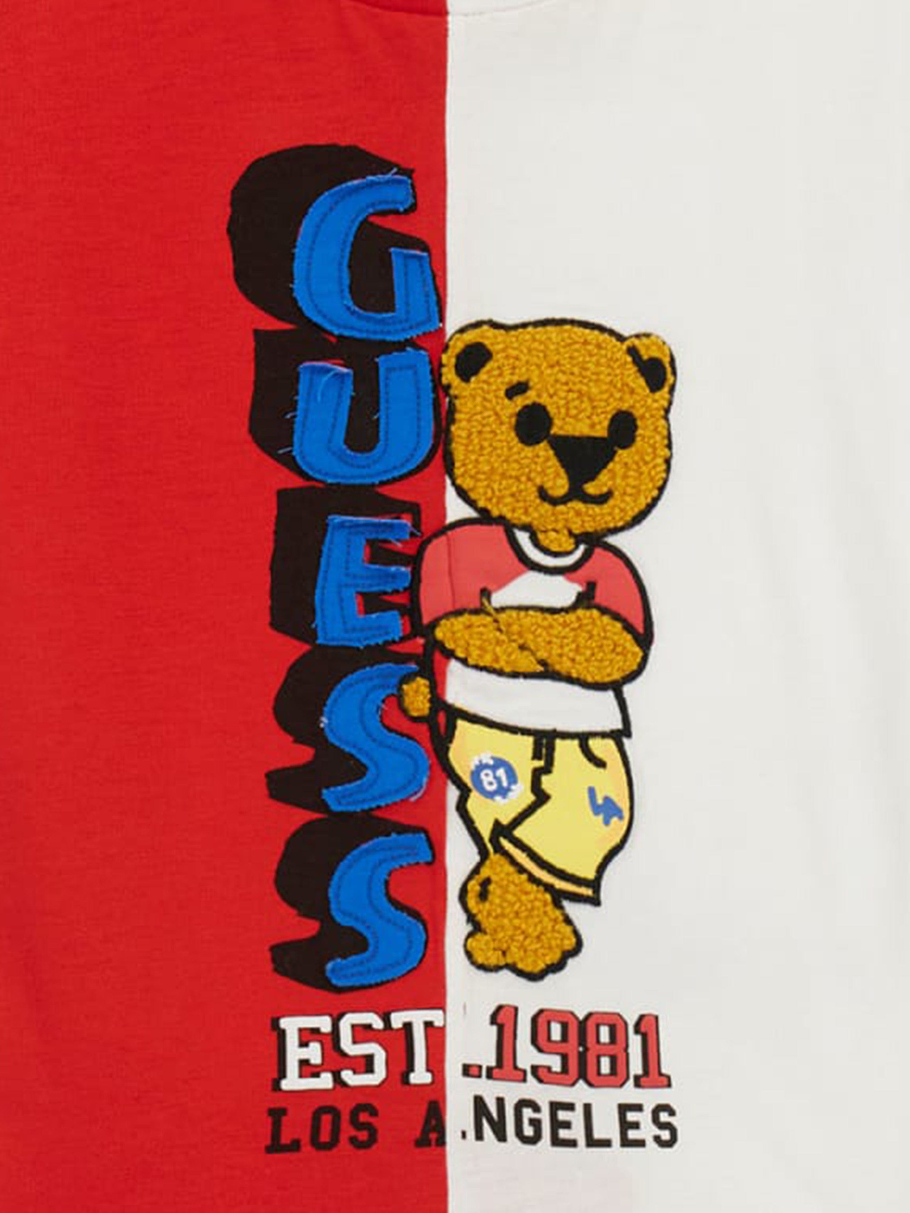 Guess Boys Colour Combo Bear T-Shirt in Multicolour