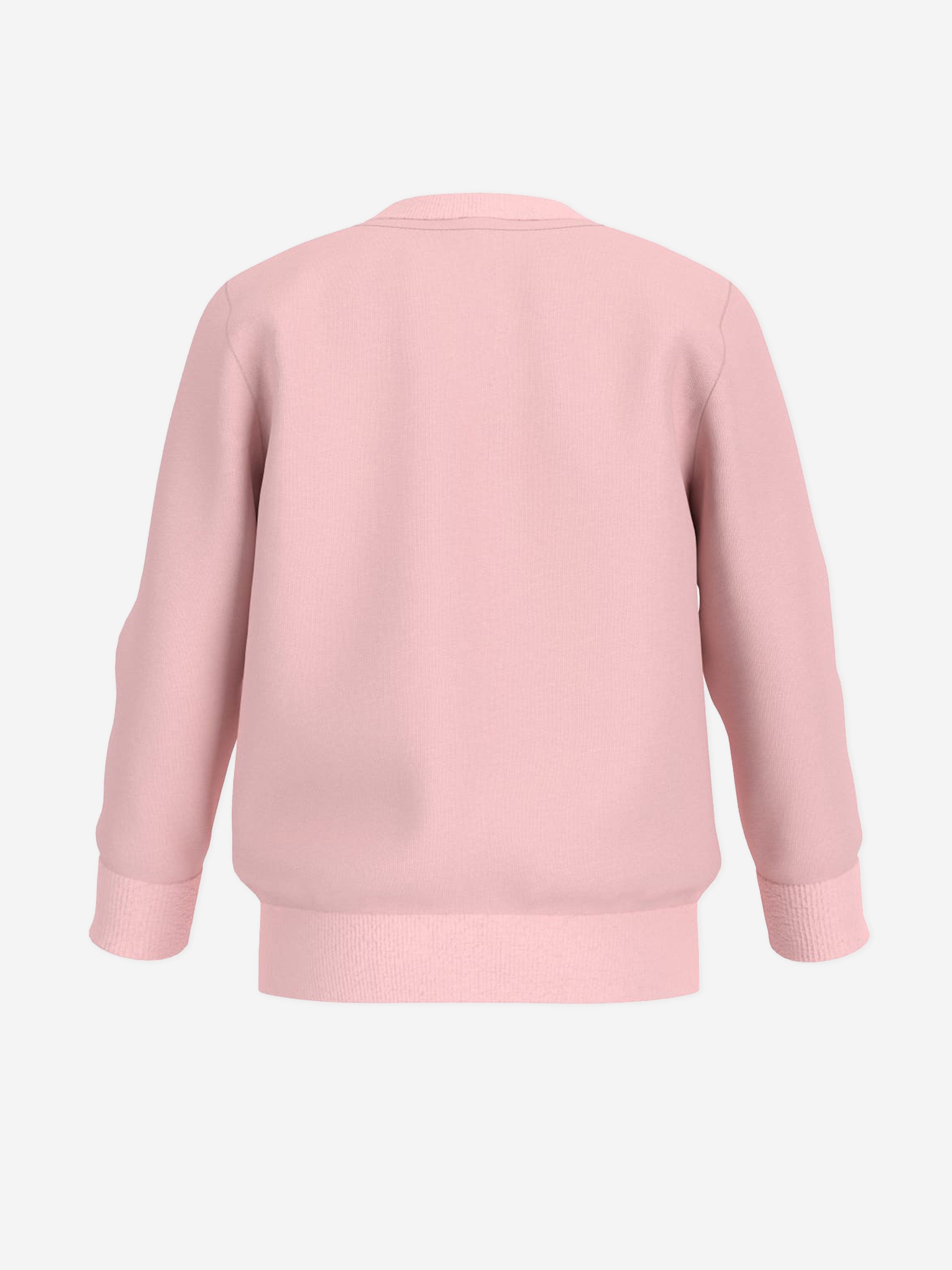 Guess Girls Teddy Bear Logo Sweatshirt in Pink