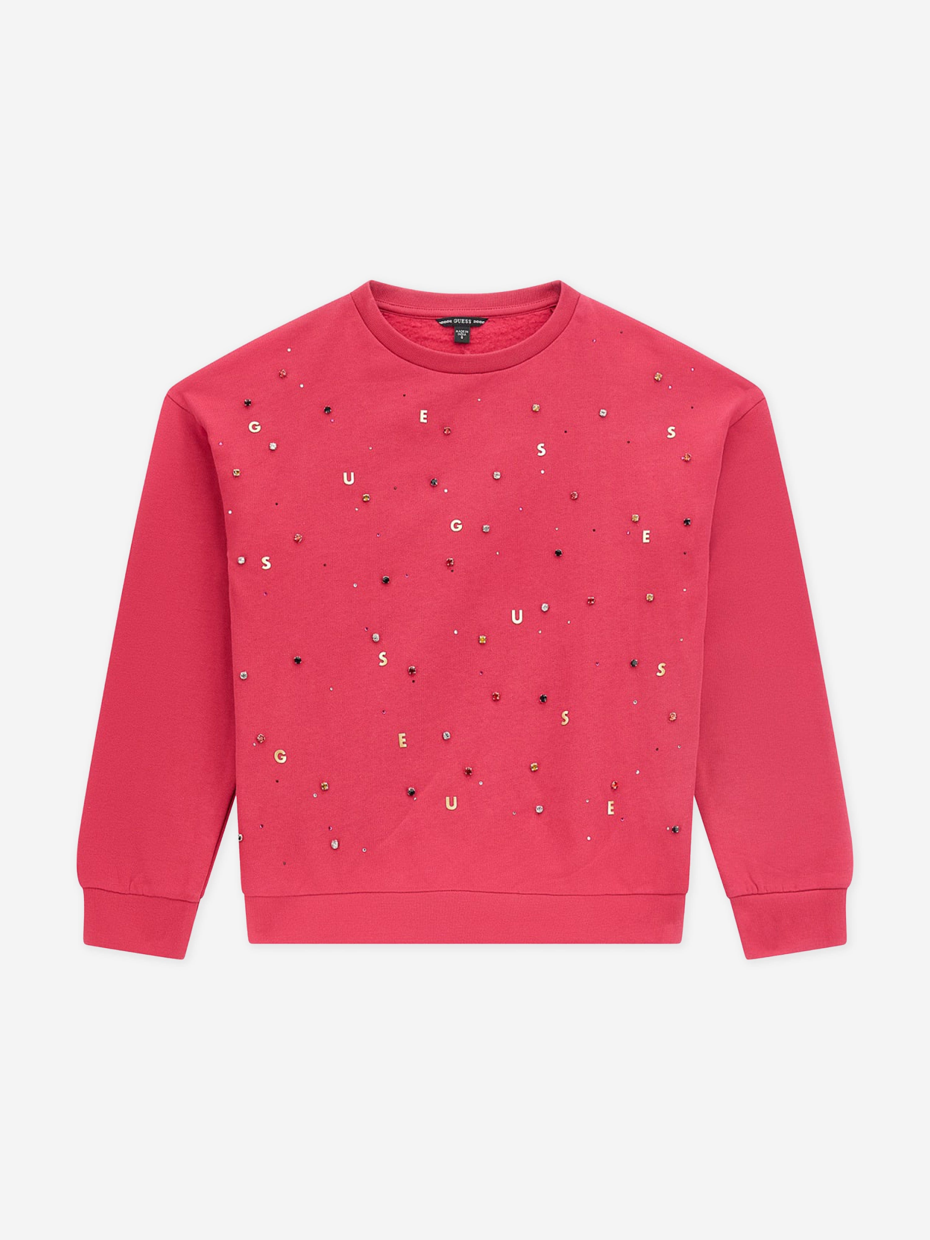 Guess Girls Logo Sweatshirt in Pink