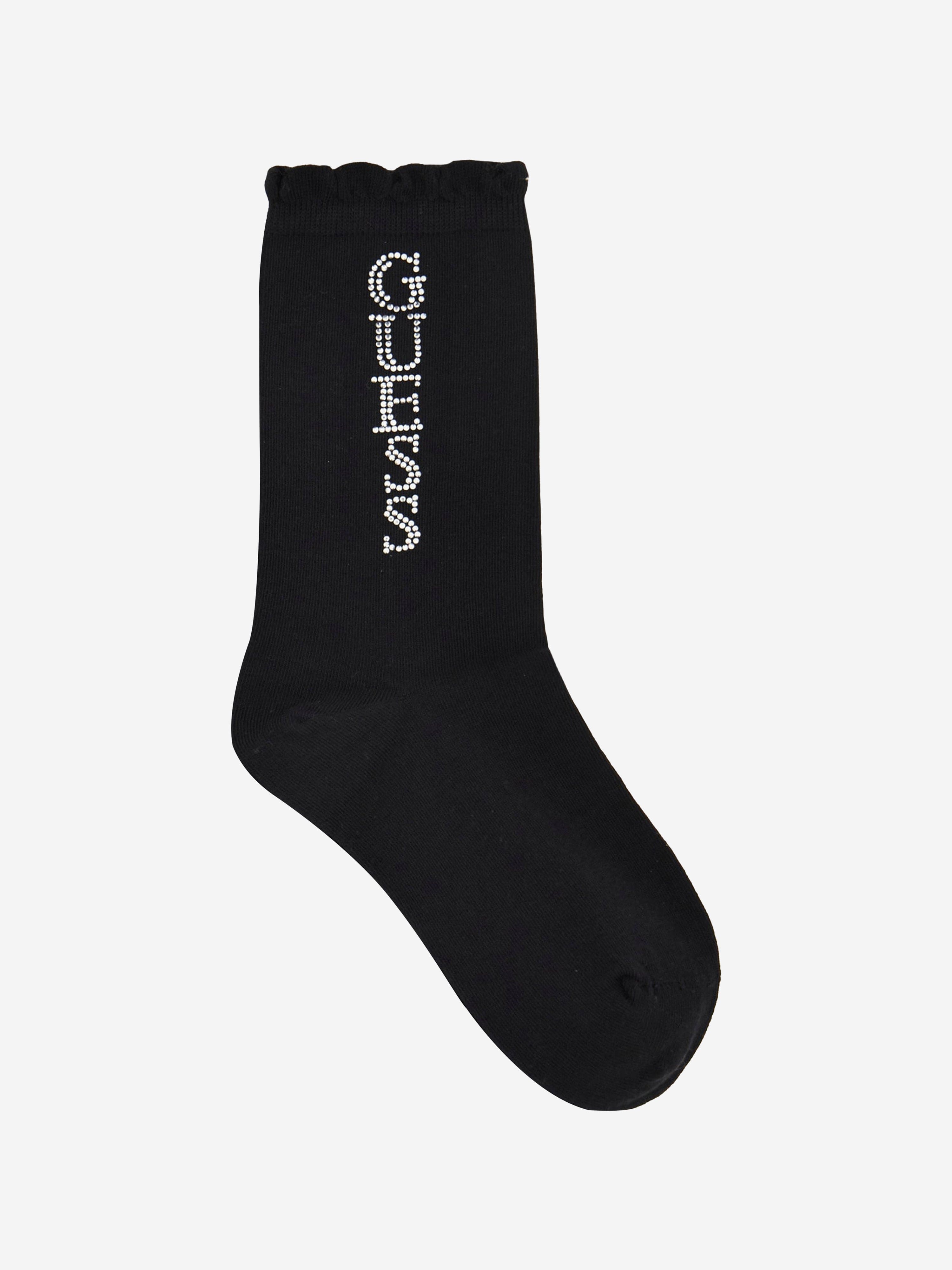 Guess Girls Logo Socks in Black