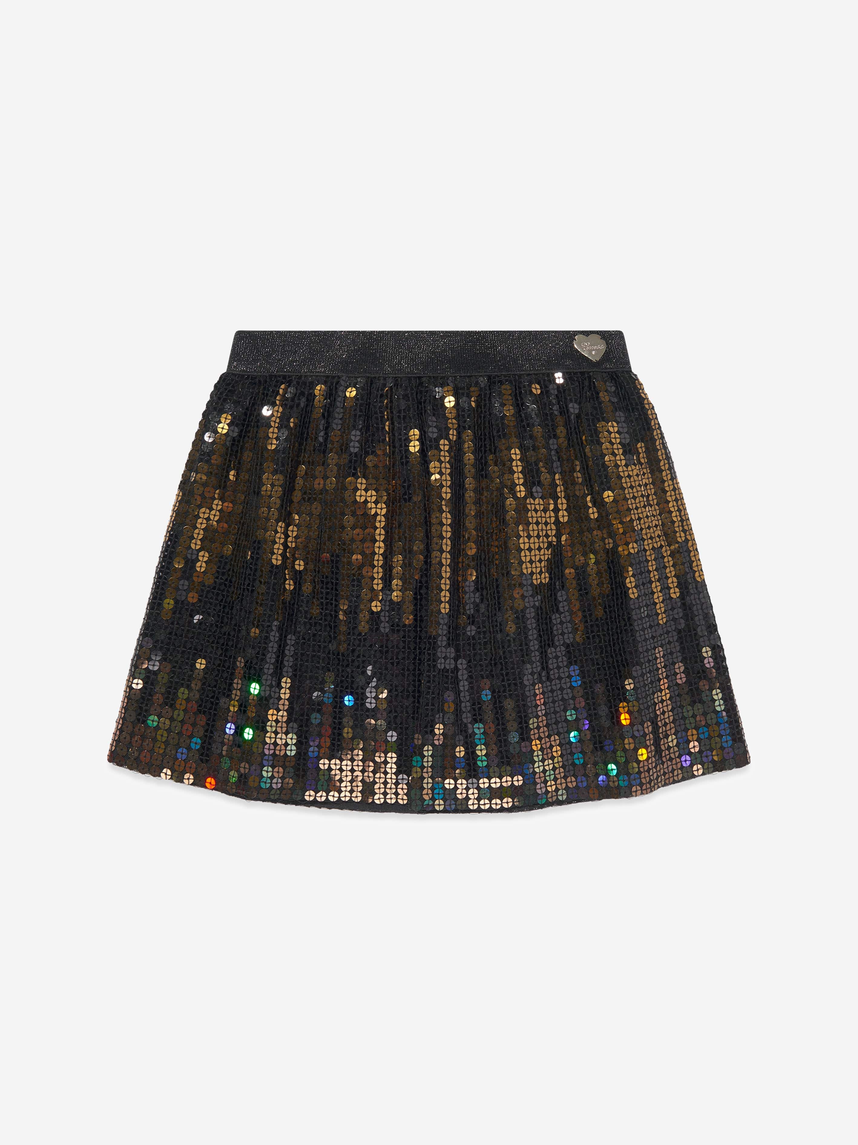 Guess Girls Sequin Mini Skirt in Black