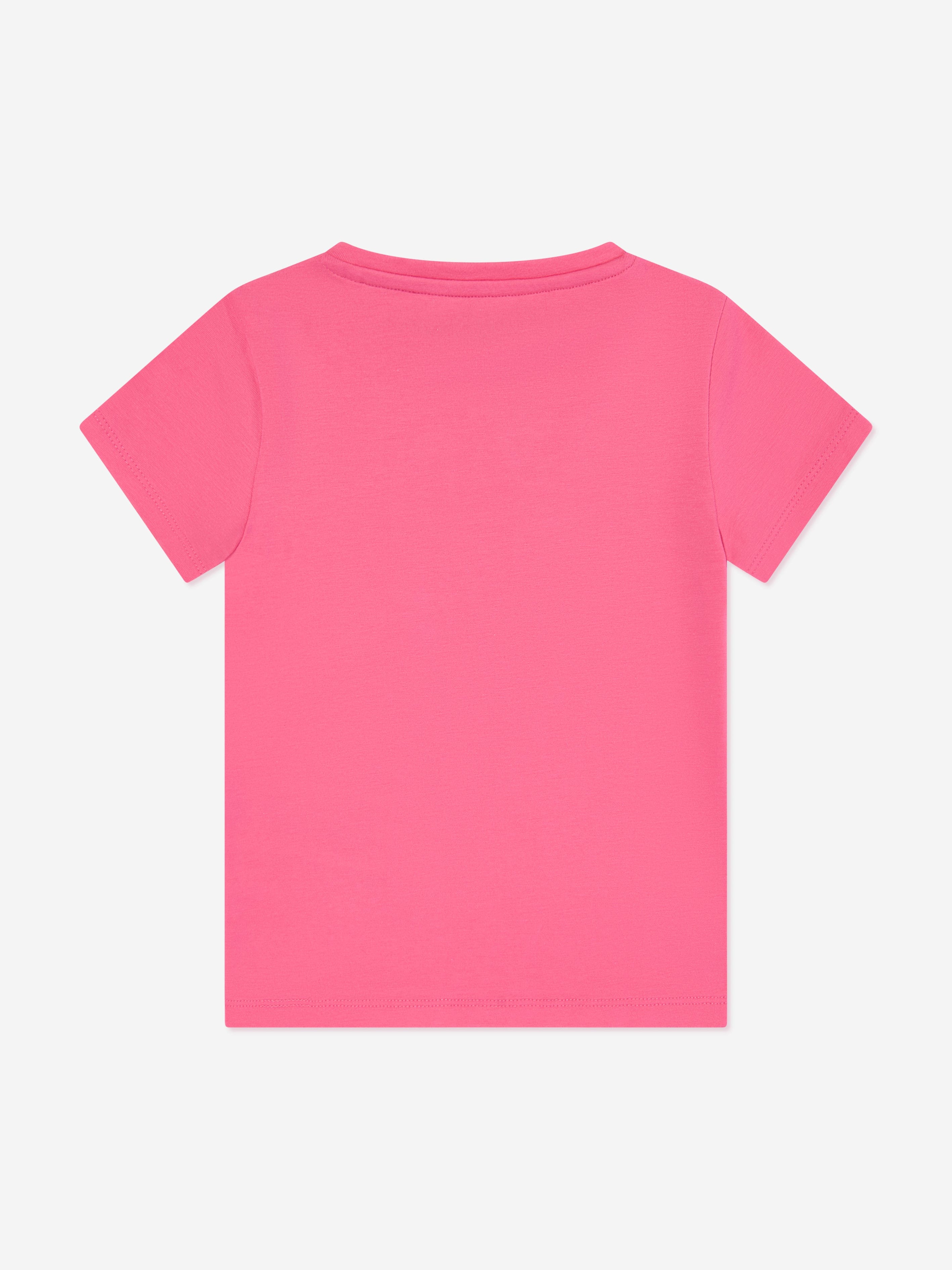 Guess Girls Heart Logo T-Shirt in Pink