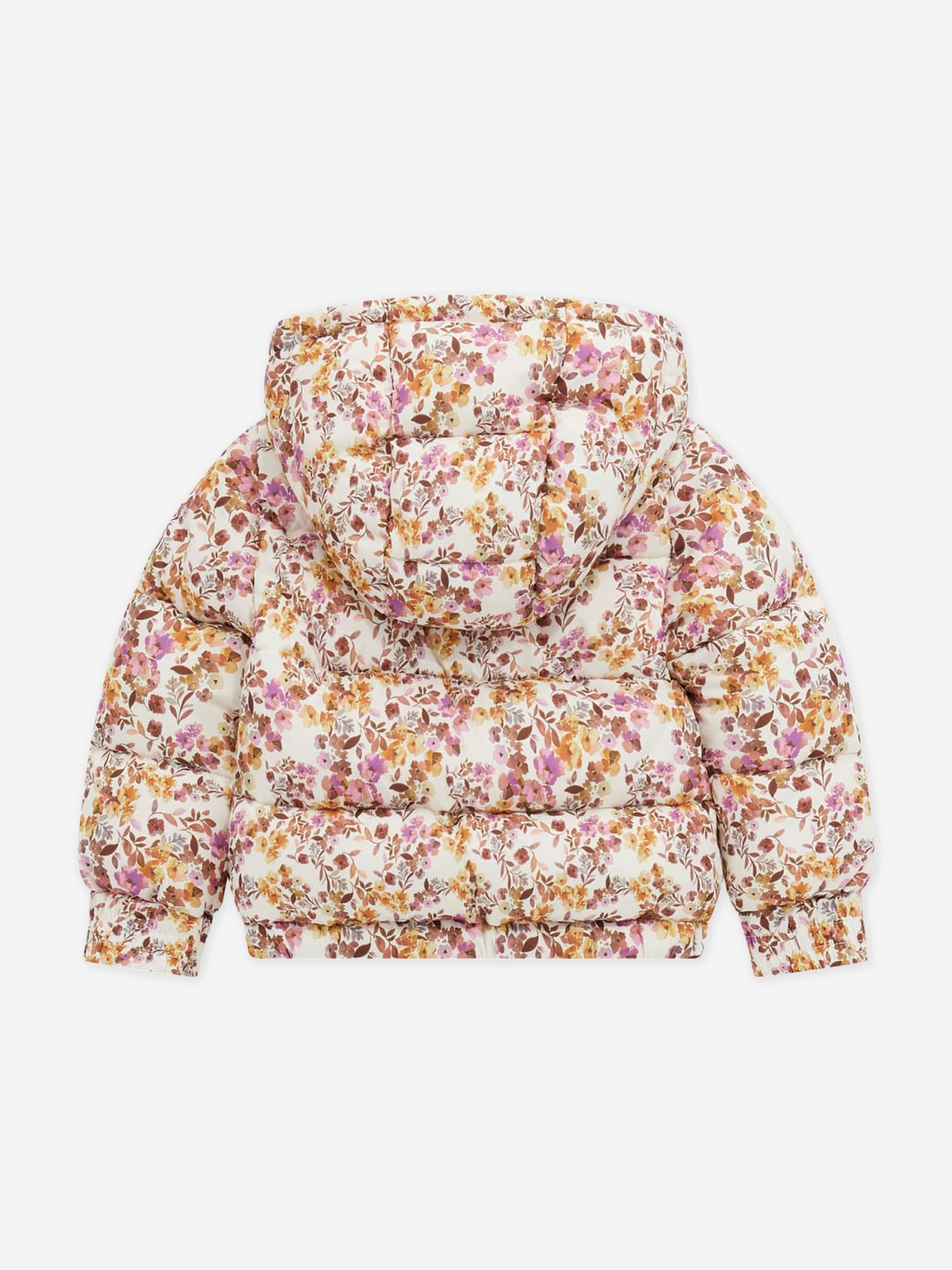 Guess Girls Floral Padded Jacket in Multicolour