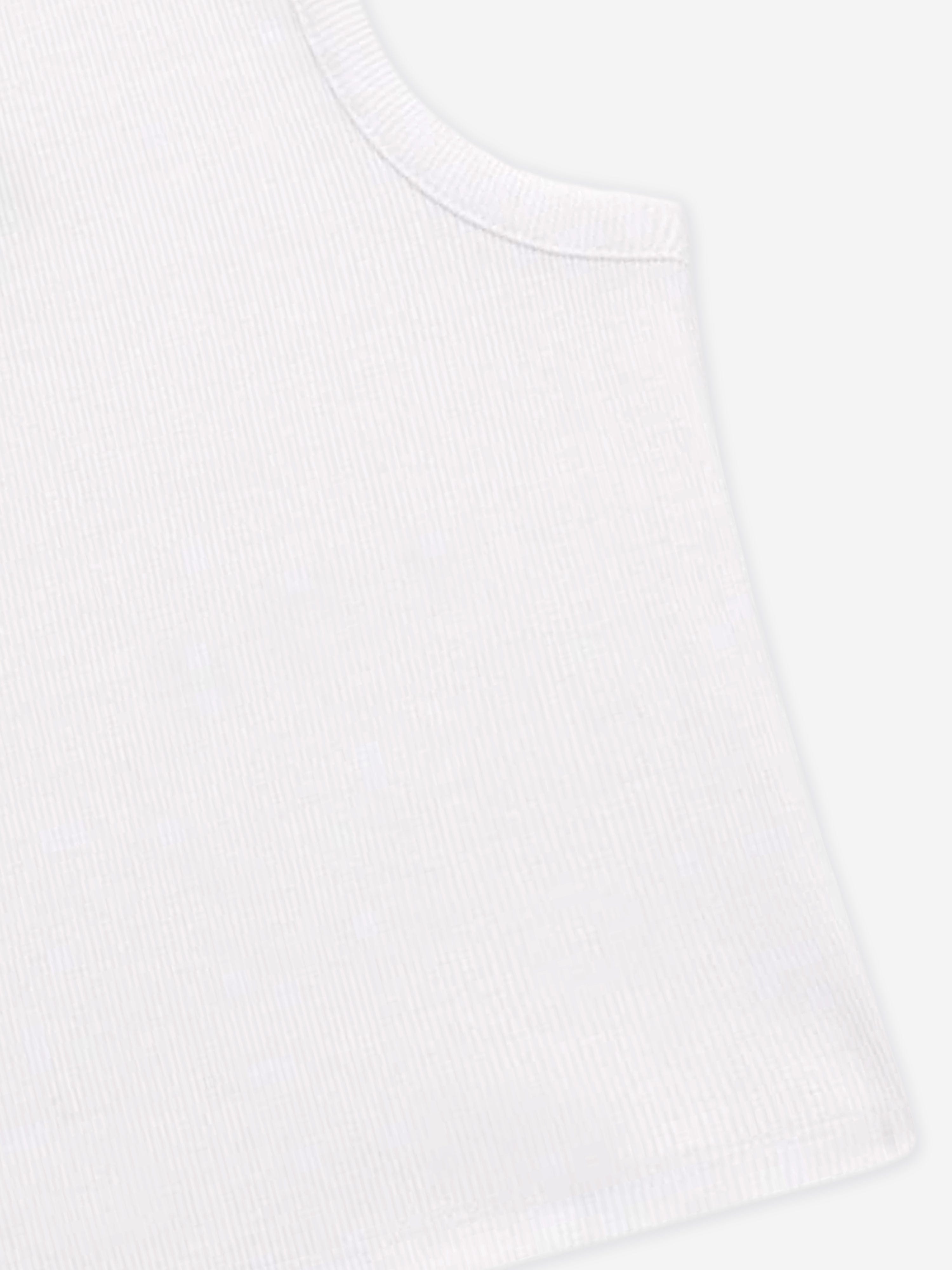 Guess Girls Rib Midi Sleeveless Top in White