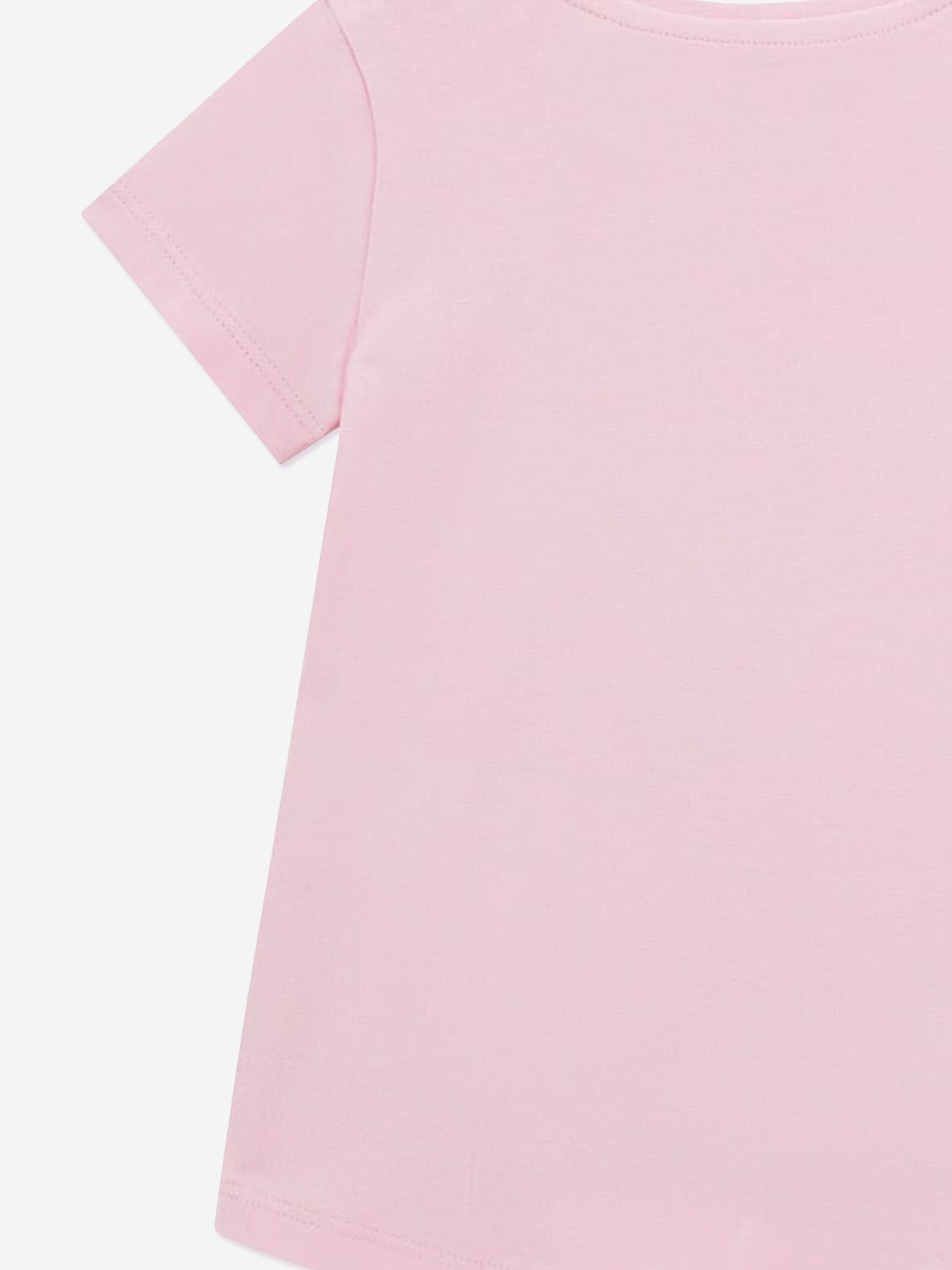 Guess Girls High Low T-Shirt in Pink