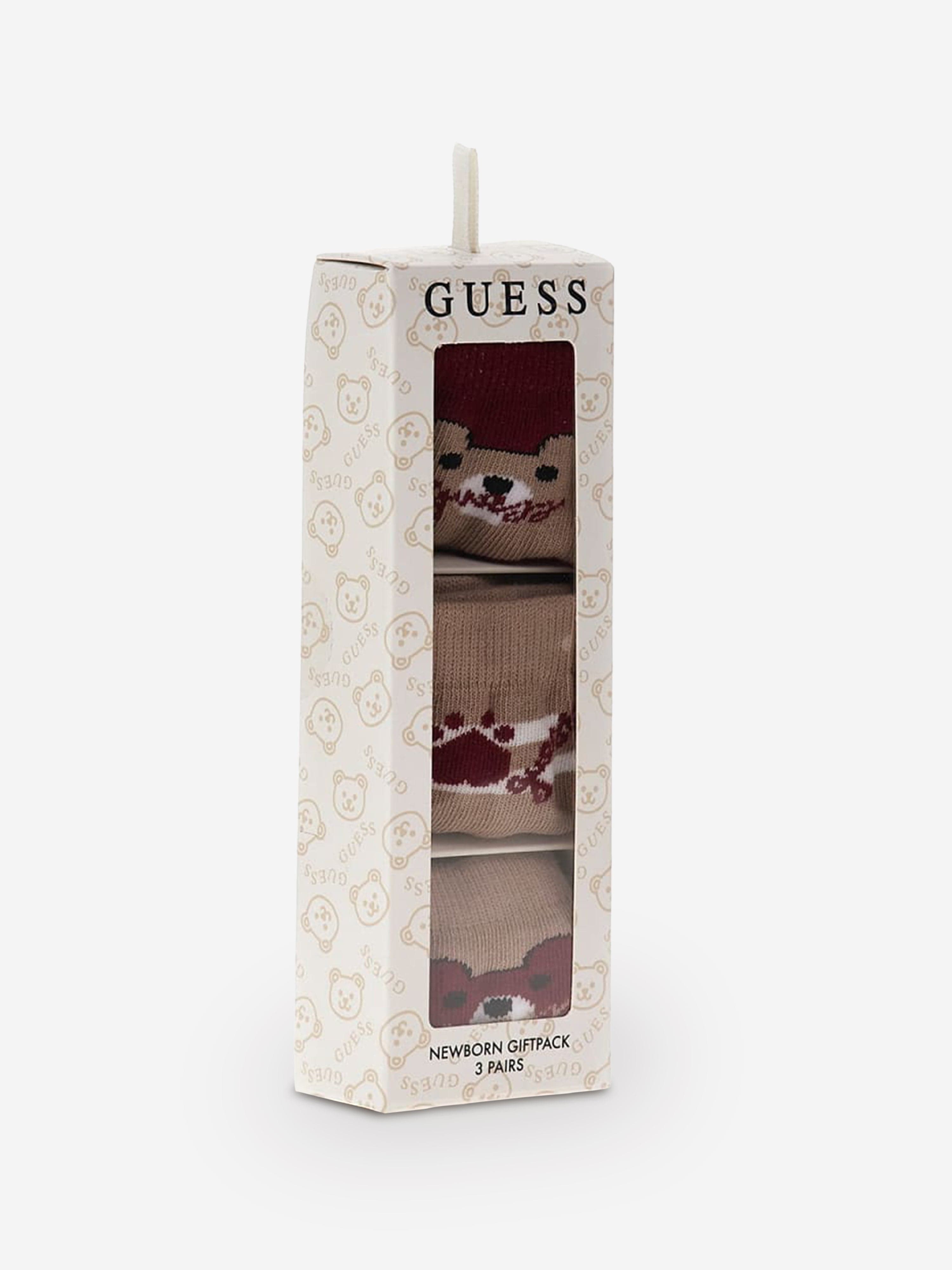 Guess Baby 3 Pack Socks Set in Red