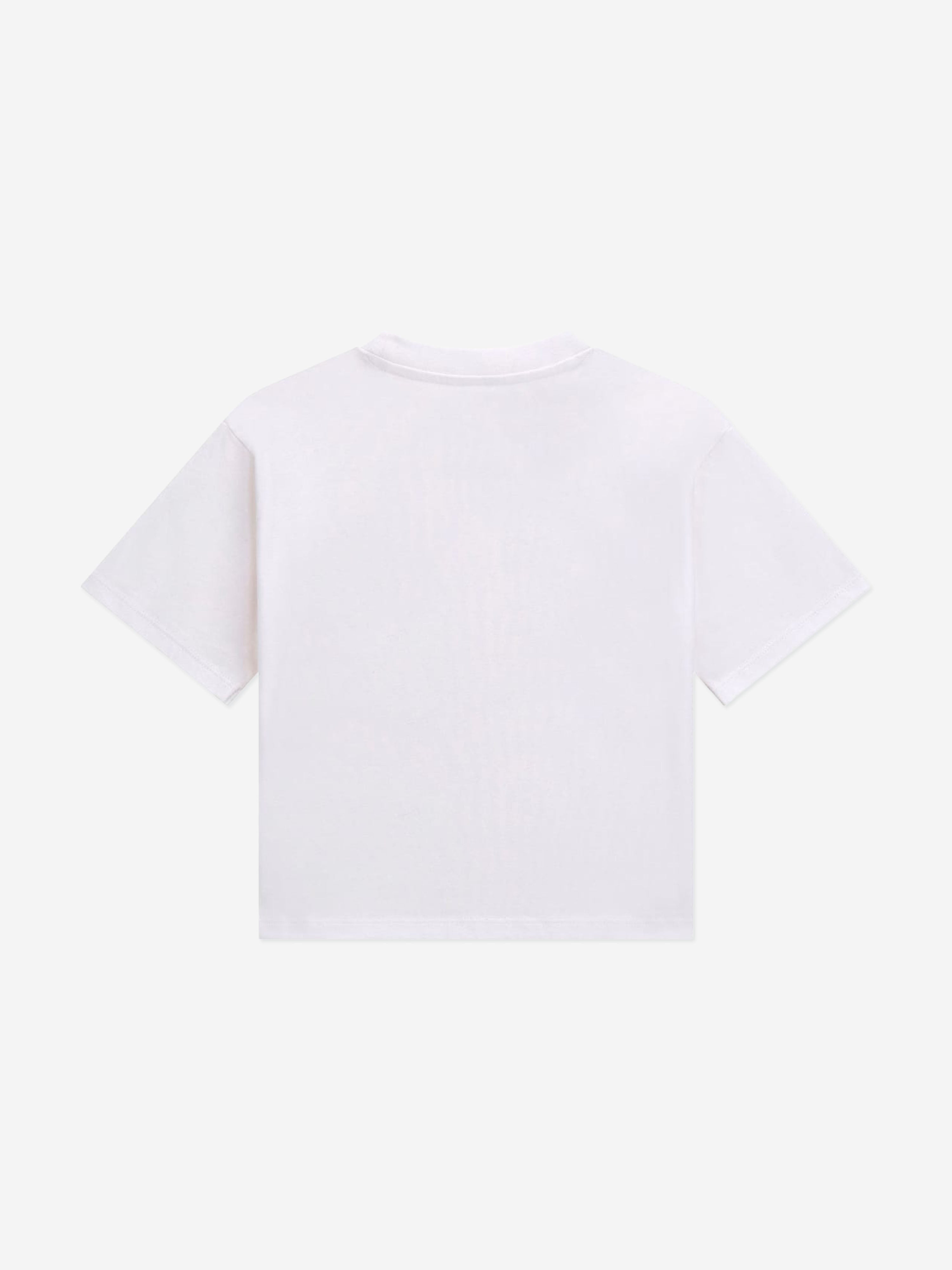 Guess Girls Slogan T-Shirt in White