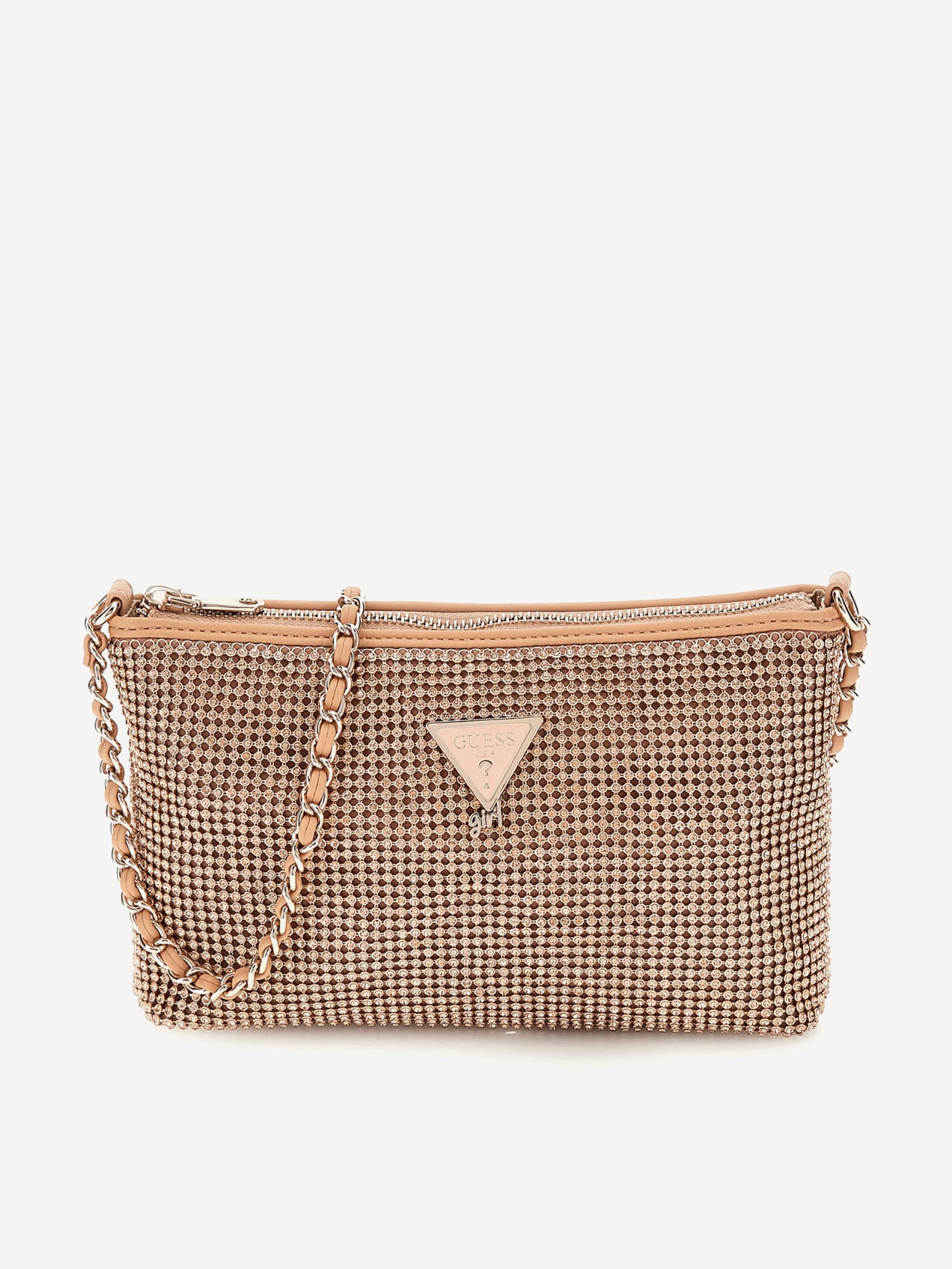 Guess Girls Crystal Mesh Bag in Beige (20cm)