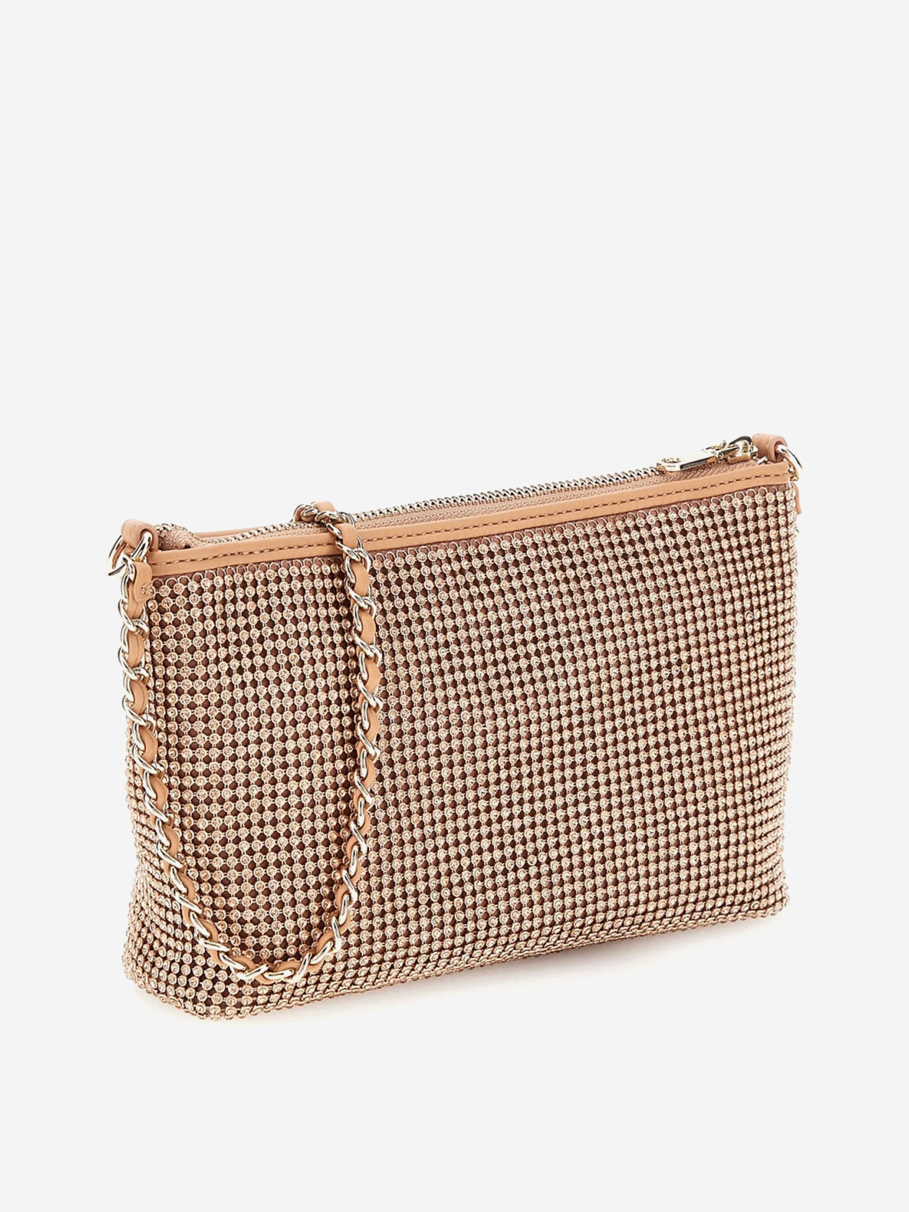 Guess Girls Crystal Mesh Bag in Beige (20cm)
