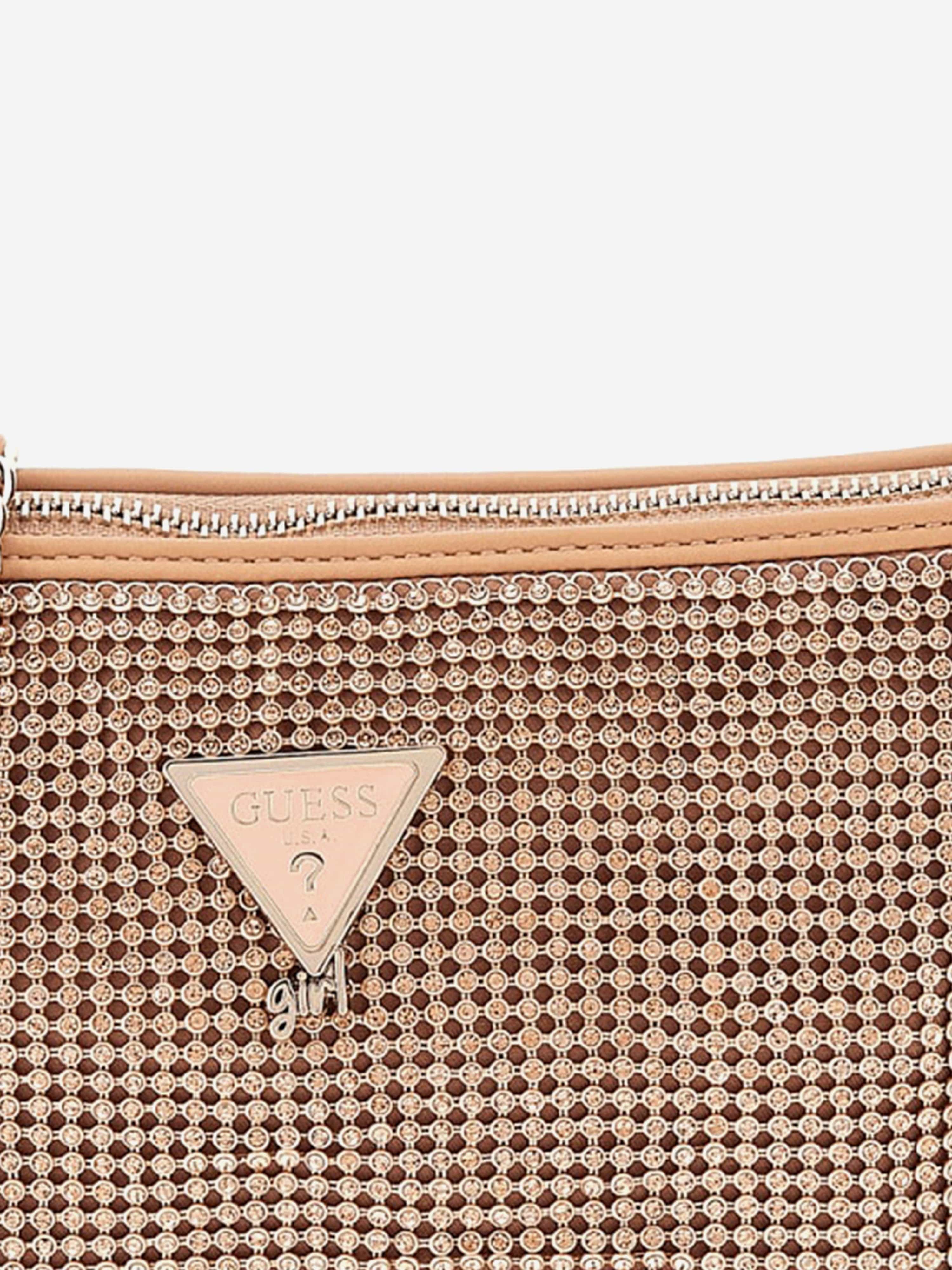 Guess Girls Crystal Mesh Bag in Beige (20cm)
