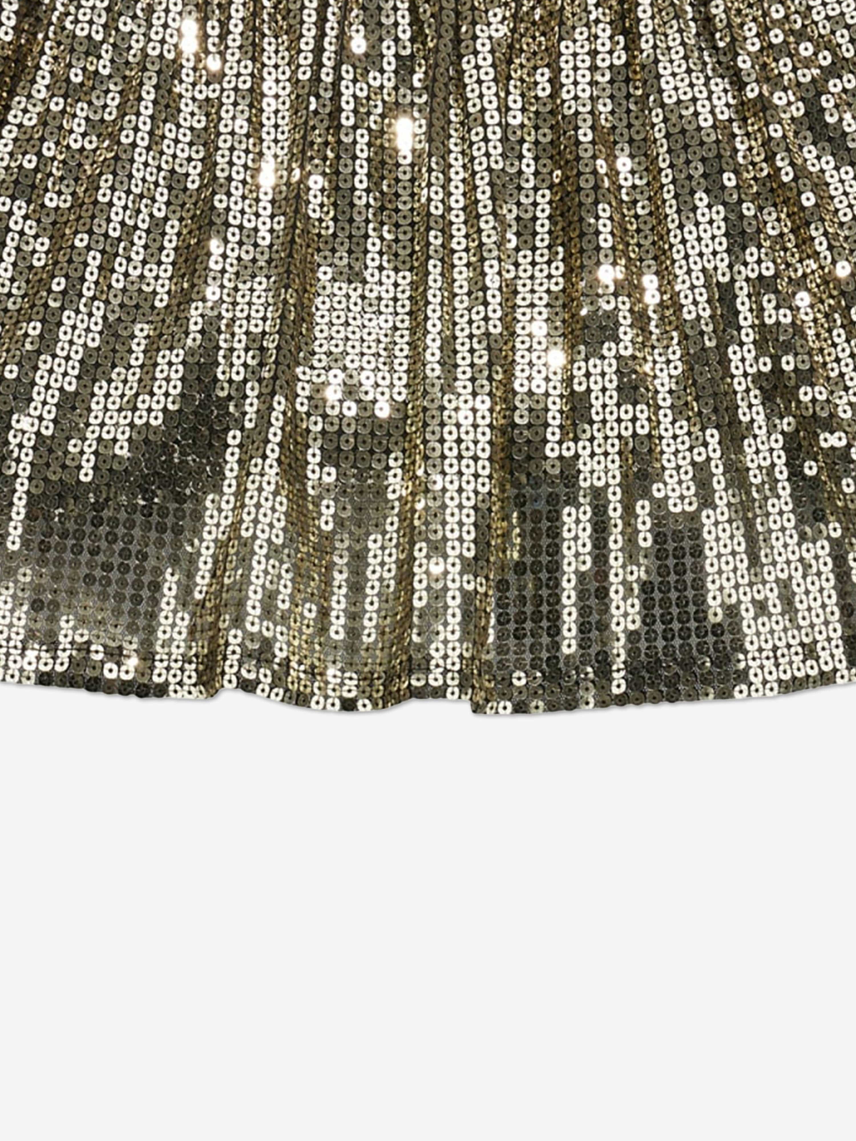 Guess Girls Sequin Mini Skirt in Gold