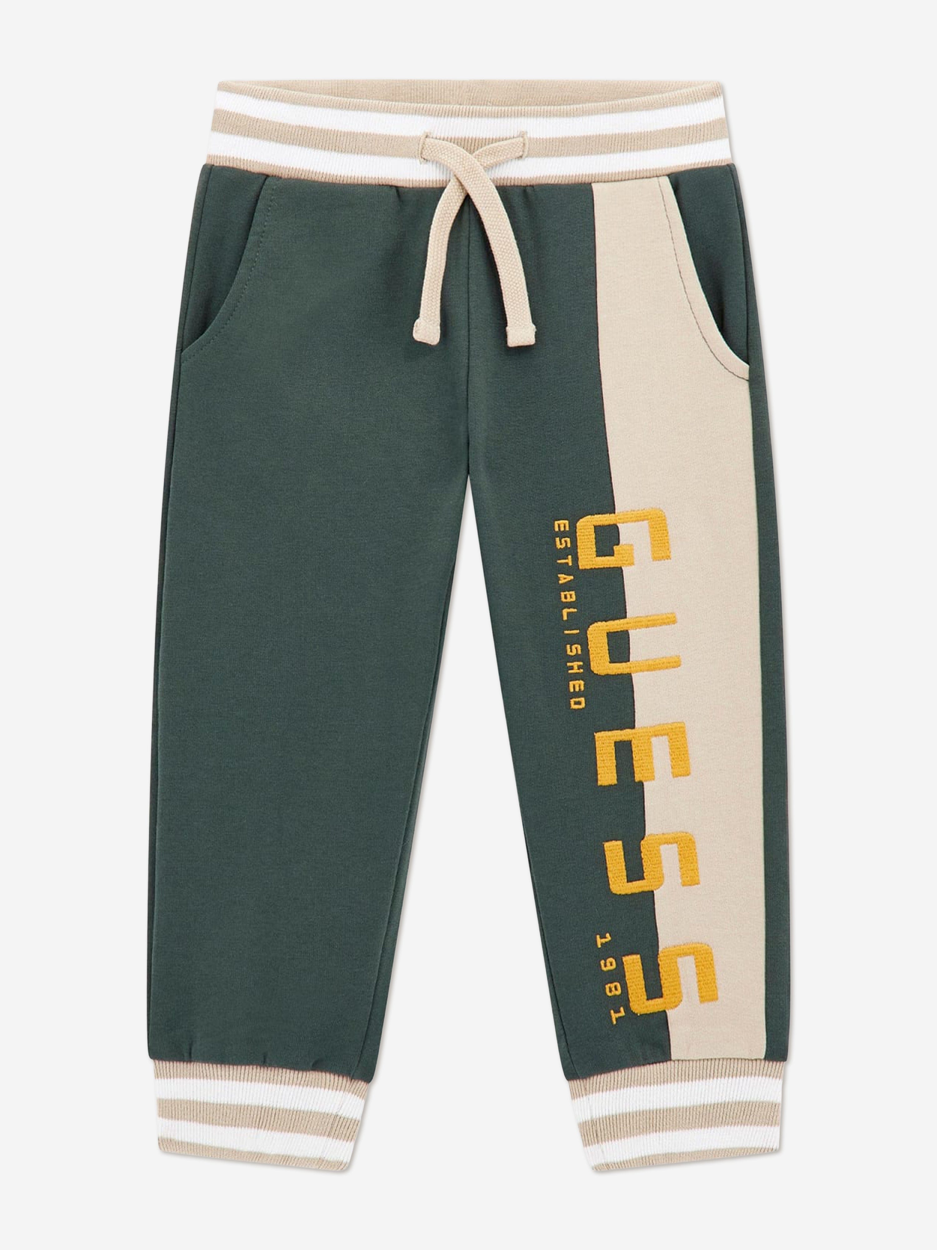 Guess Boys Logo Joggers in Green