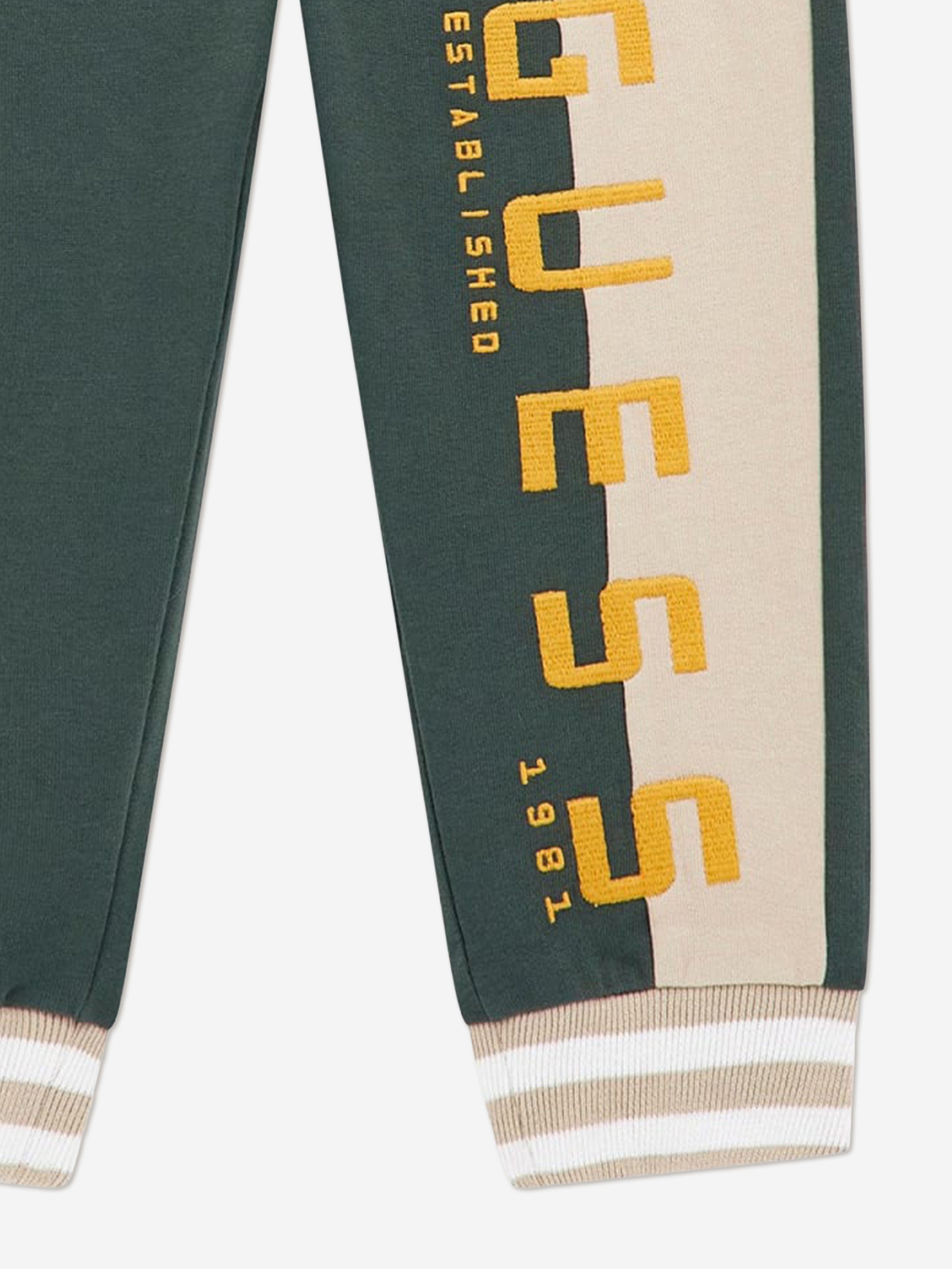 Guess Boys Logo Joggers in Green