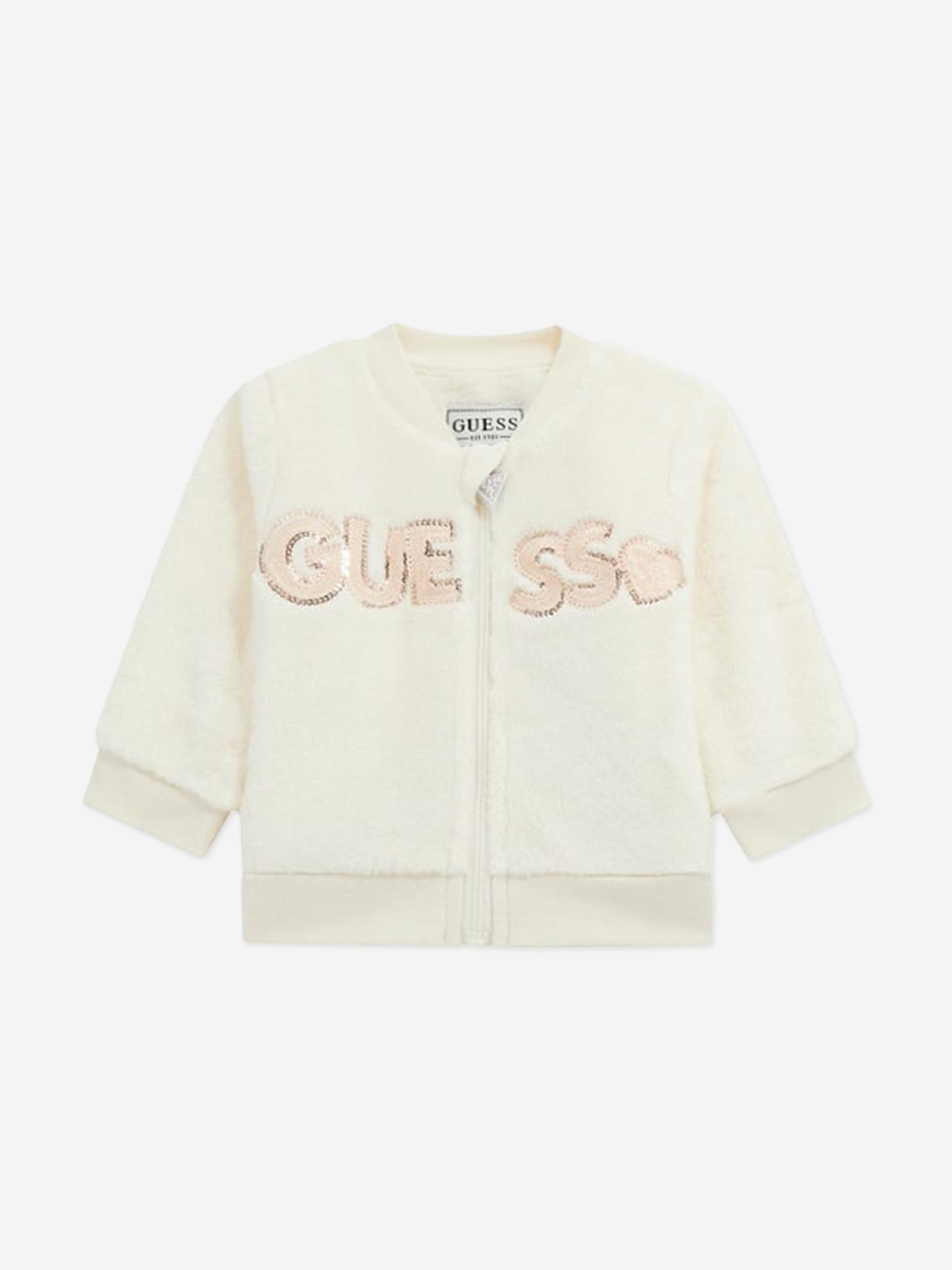 Guess Baby Girls 3 Piece Tracksuit Set in Ivory