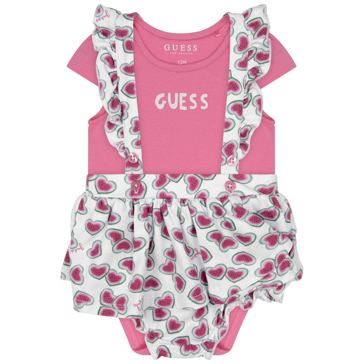 Guess Baby Girls Set - Cotton Romper Set (2 Piece)