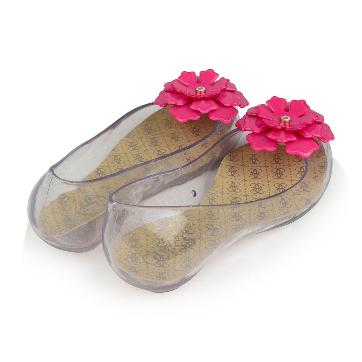 Guess Jelly Shoes With Flower & Bag