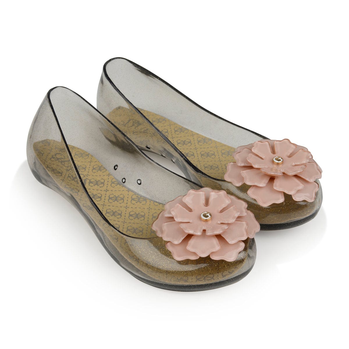 Guess Jelly Shoes With Flower & Bag