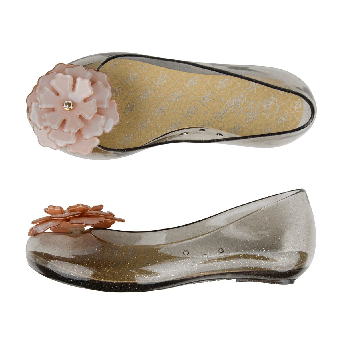 Guess Jelly Shoes With Flower & Bag