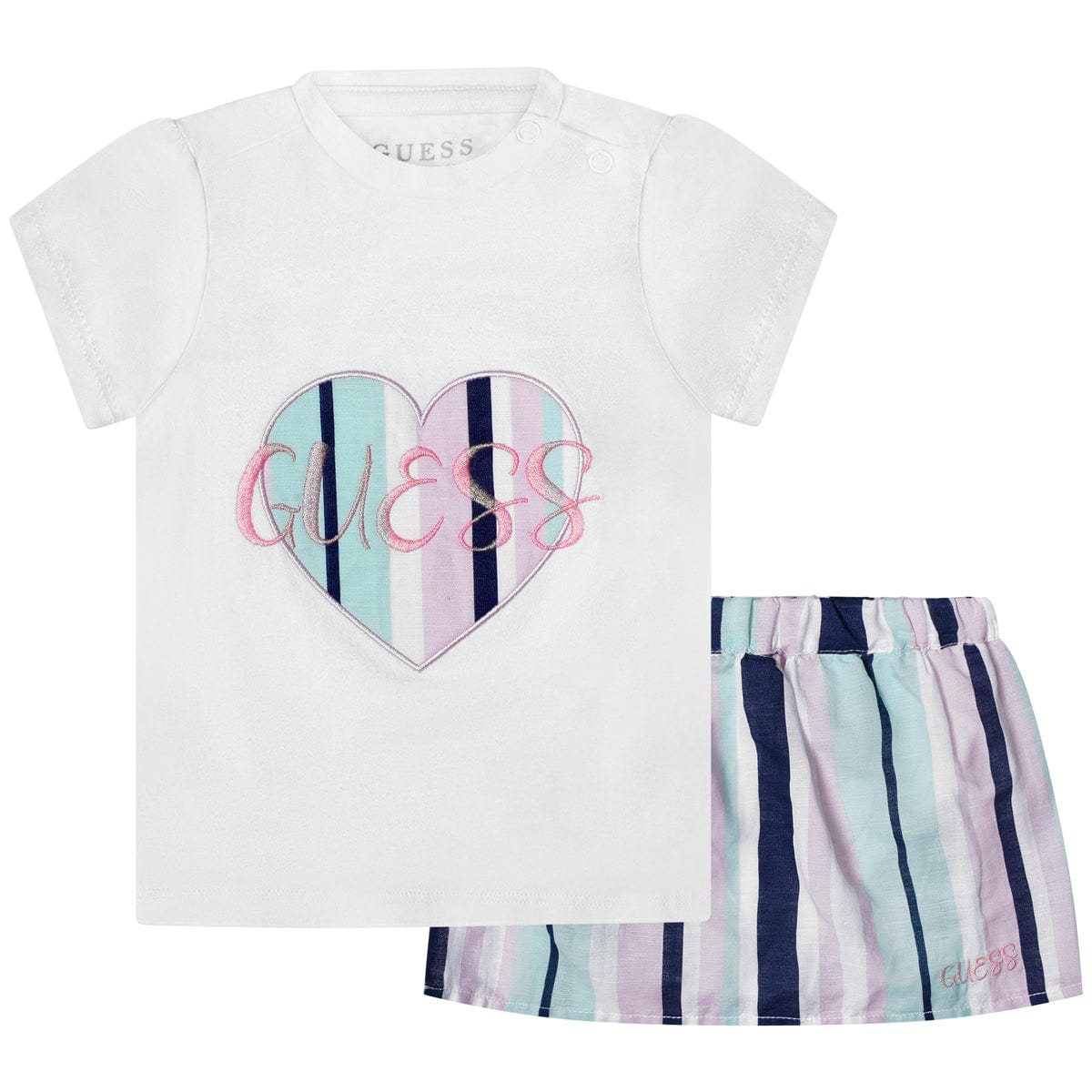 Guess Baby Girls Set - Cotton 2 Piece Skirt Set