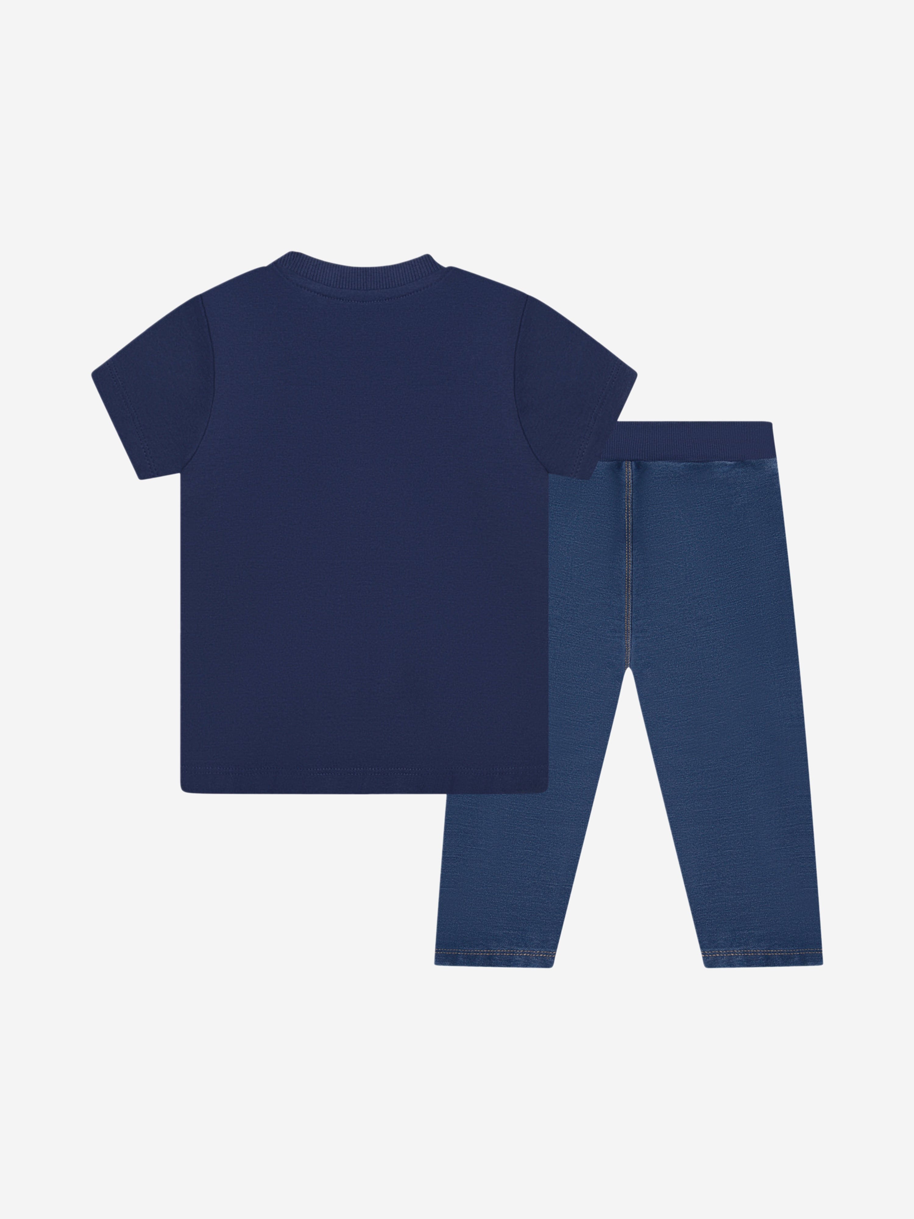 Guess Baby Boys Set - Cotton T-Shirt & Denim Pants Set