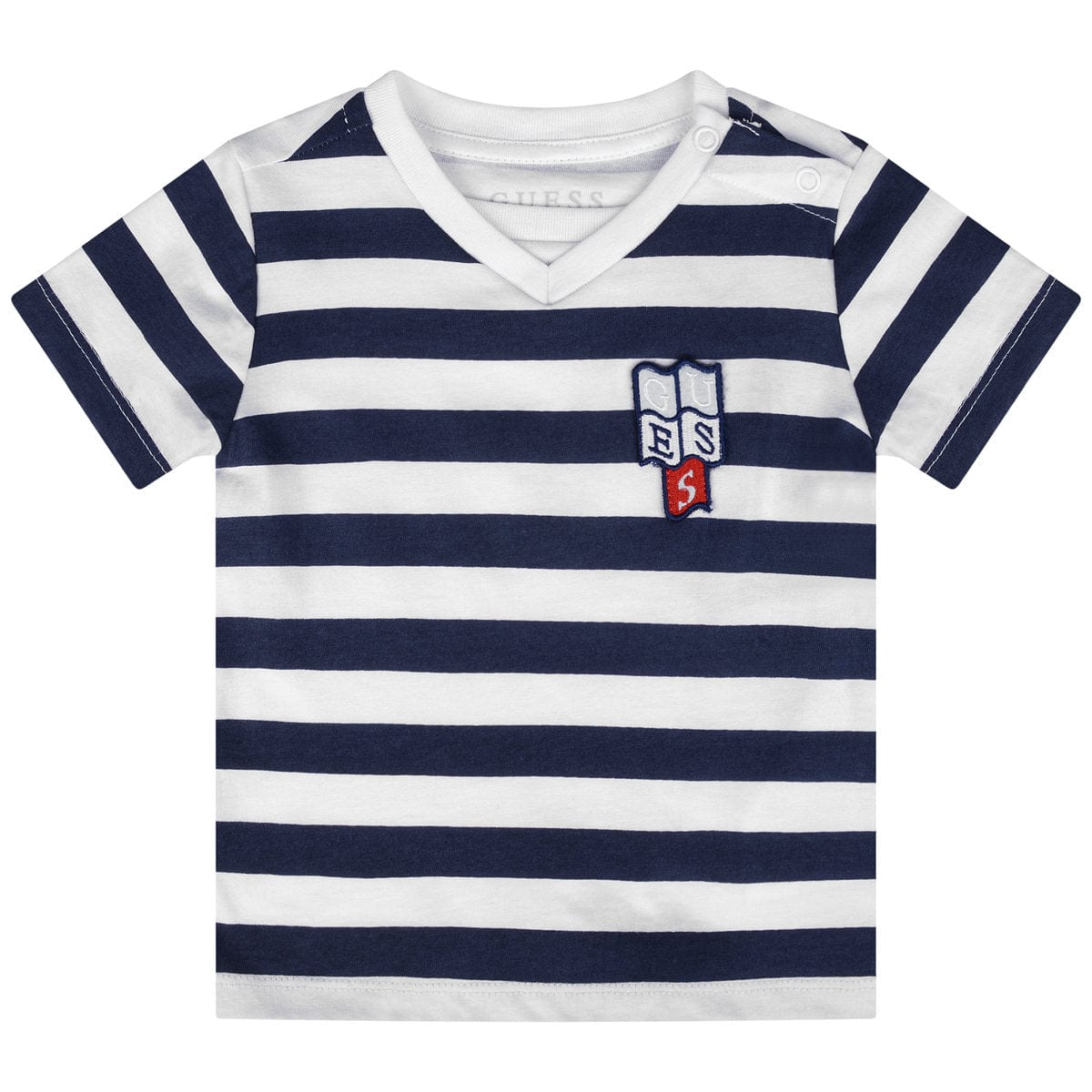 Guess Baby Boys Set - Striped Cotton T-Shirt & Denim Shorts Set