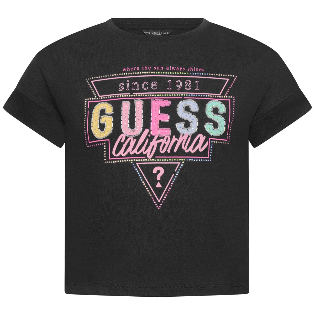 Guess Girls Top - Cotton Jersey Cropped Top