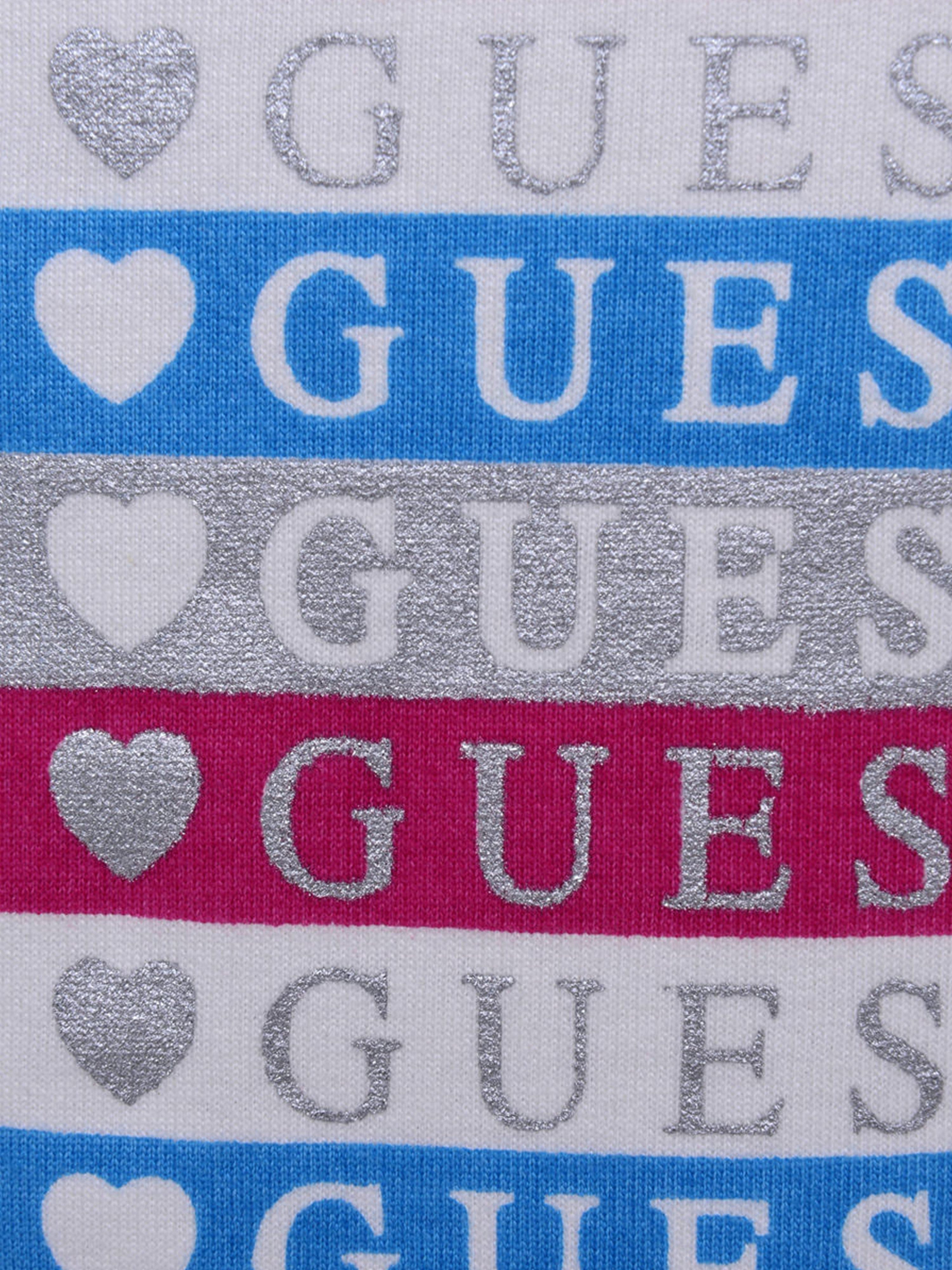 Guess Girls Dress - Striped Glitter Logo Sweater Dress