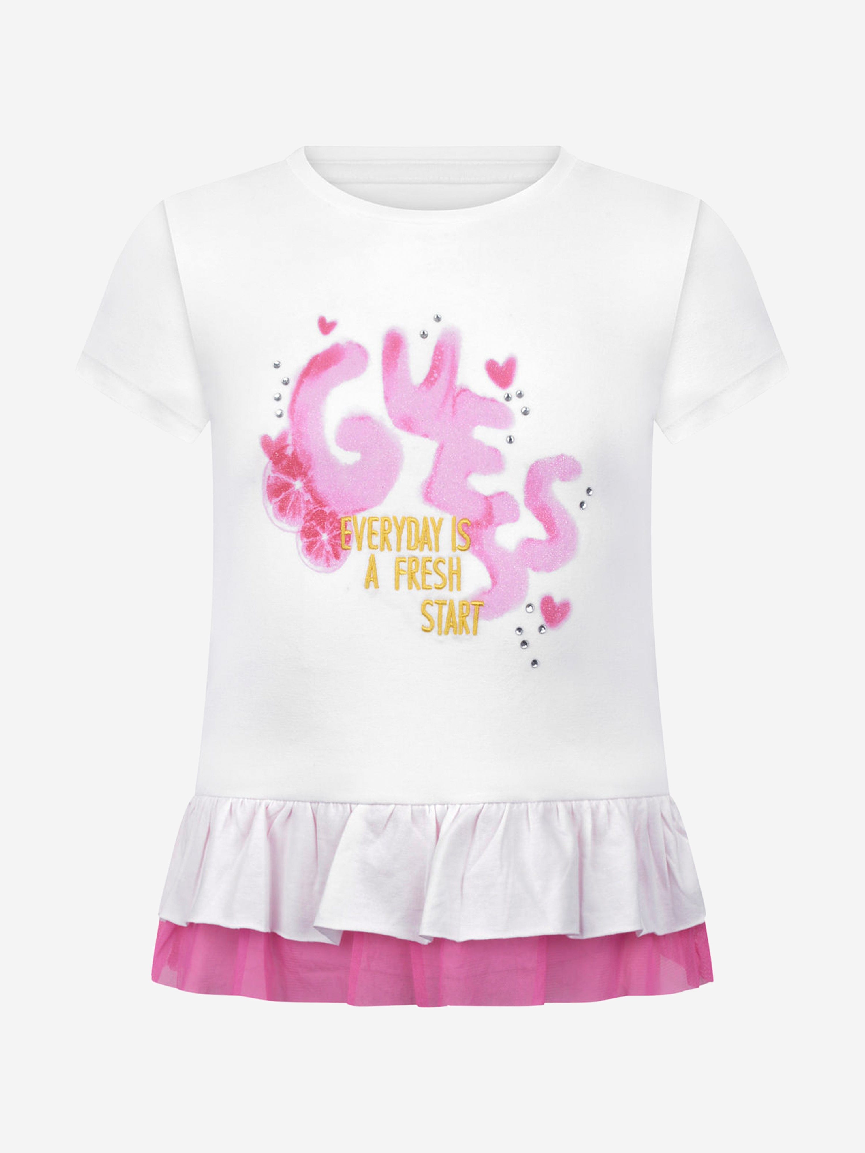 Guess Girls Top - & Pink Jersey Top