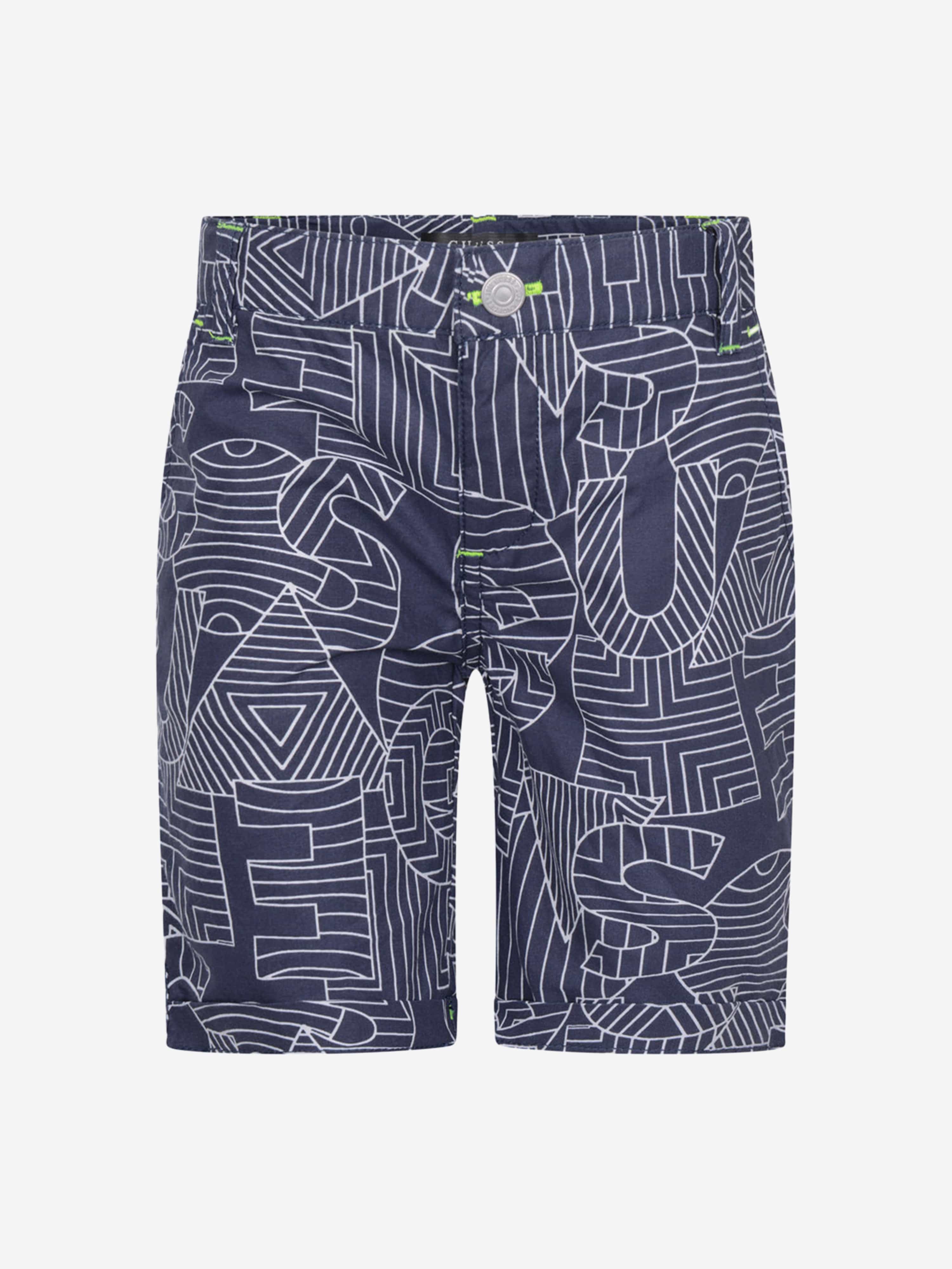 Guess Boys Shorts - Geometric Cotton Chino Shorts