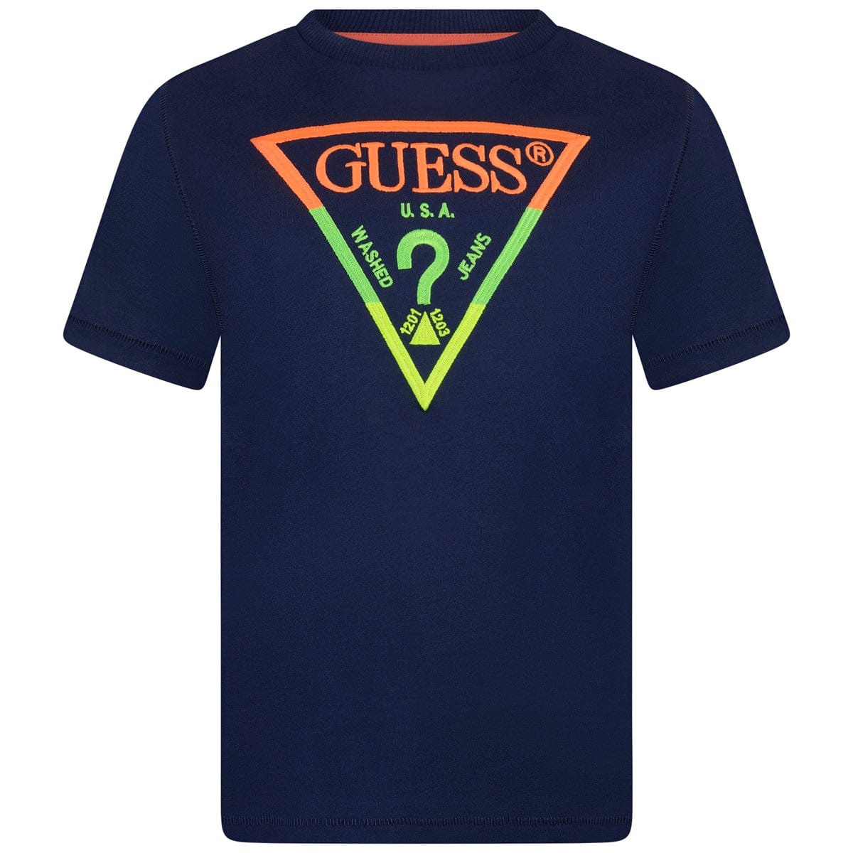 Guess Boys T-Shirt - Cotton Embroidered Logo T-Shirt