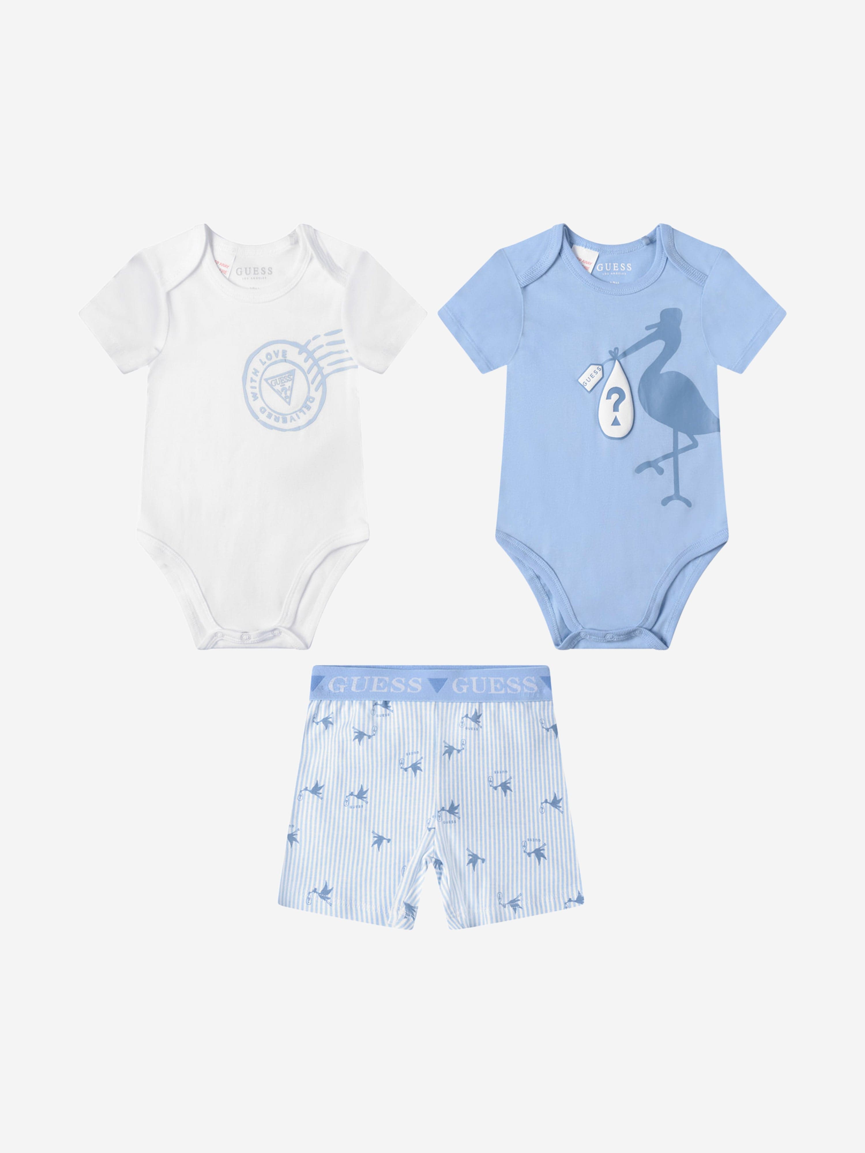 Guess Baby Boys Set - Cotton Bodysuits & Short Set