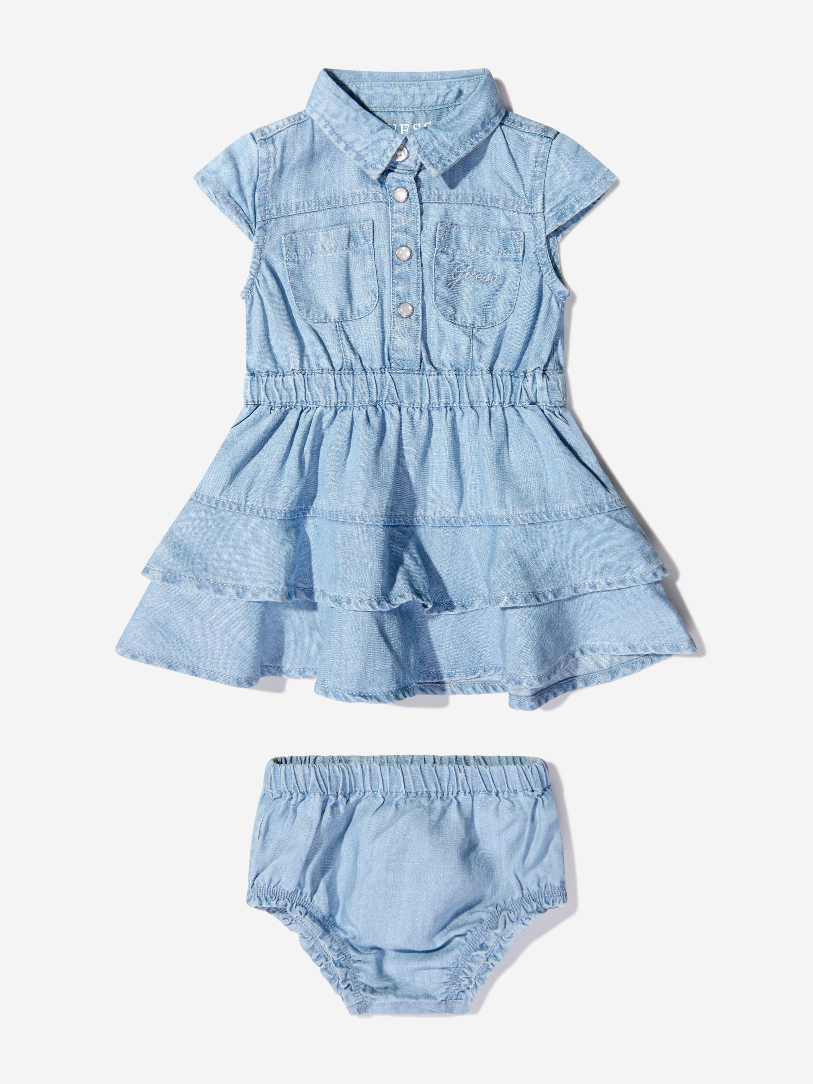 Guess Baby Girls Lyocell Dress And Knickers Set